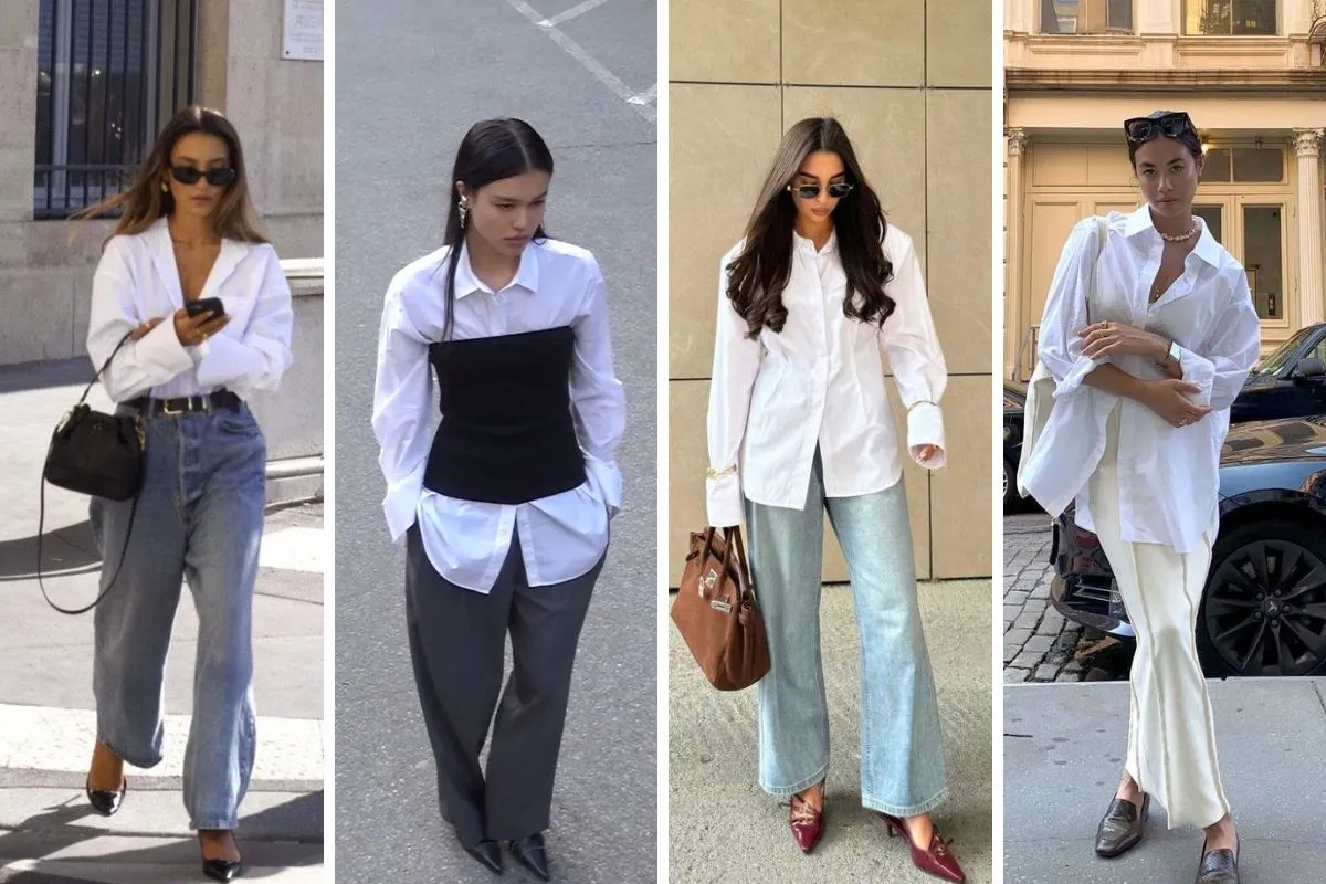 phối áo sơ mi trắng