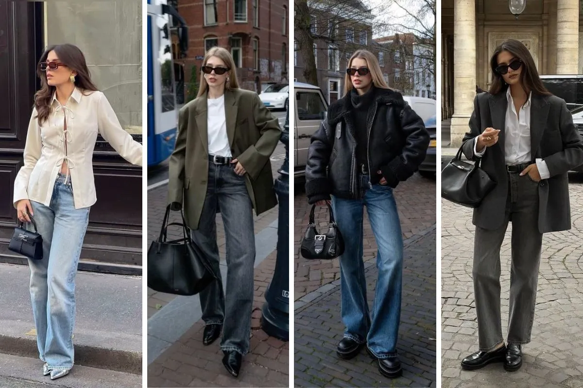 phối đồ đẹp cùng quần jean ống đứng cho nữ