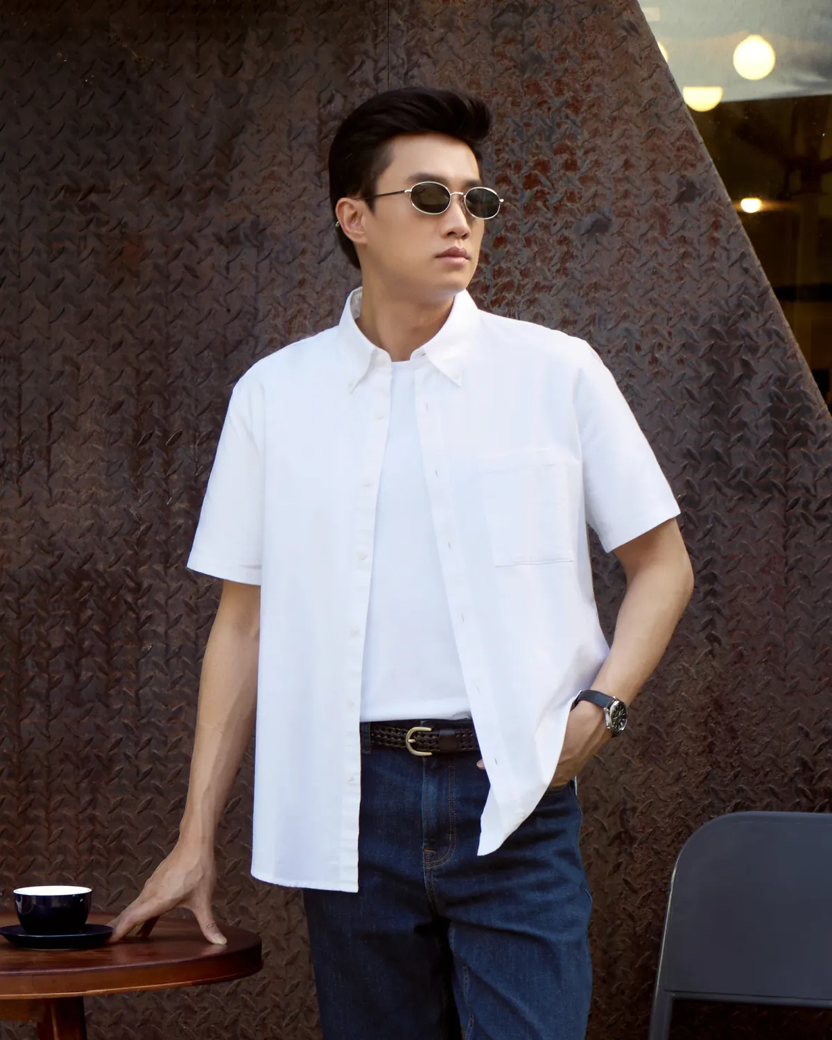 Áo sơ mi oxford nam ngắn tay fitted - Smartshirt - 1