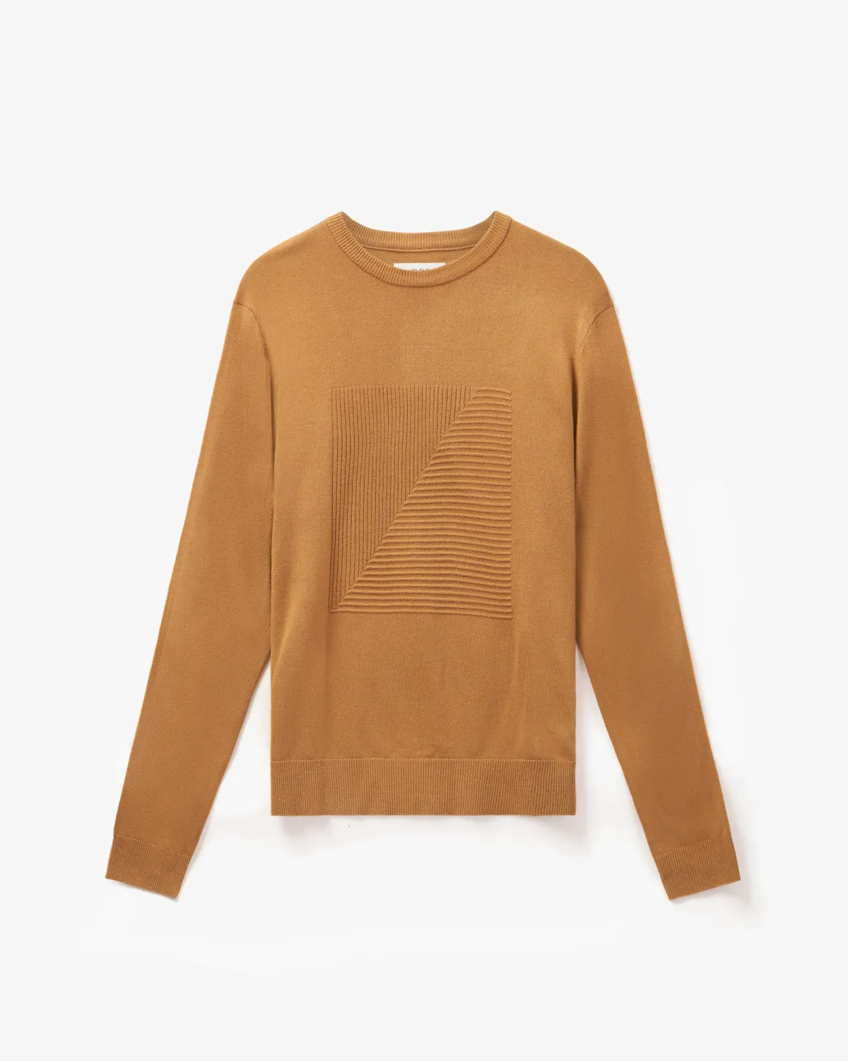 Áo dệt kim nam dài tay cổ tròn form fitted - 2