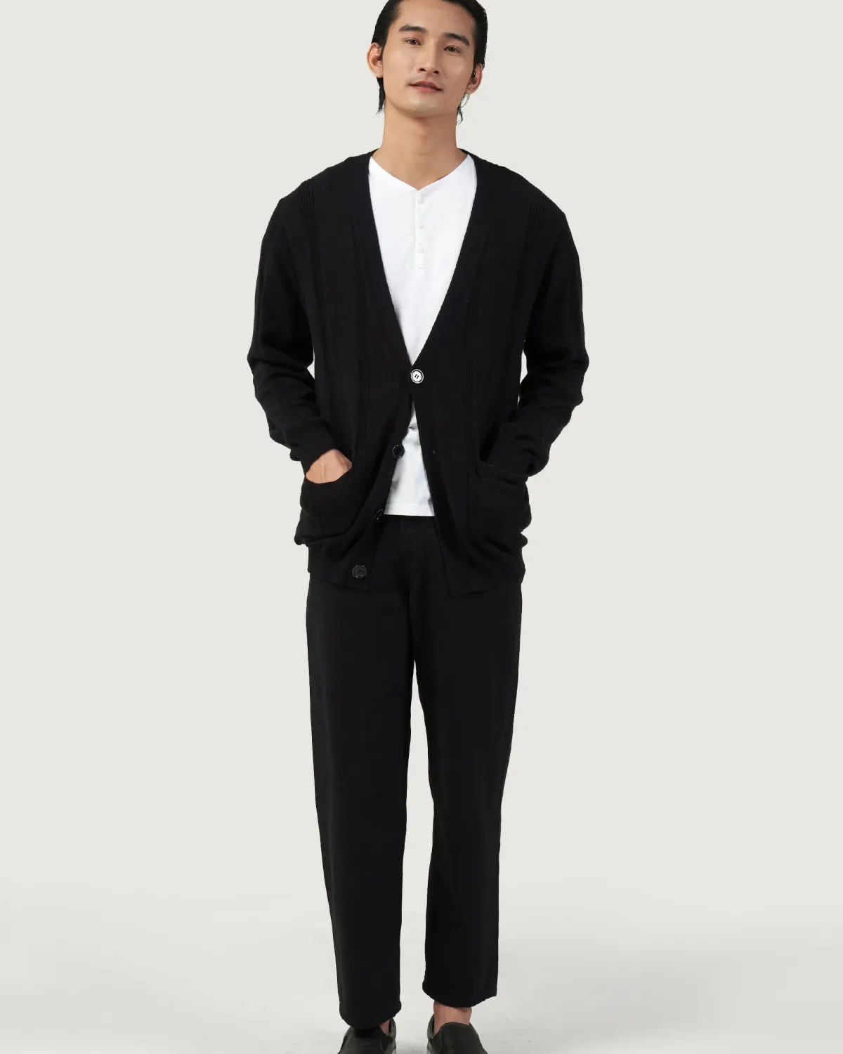 Áo cardigan nam dệt kim dệt kiểu form regular - 2