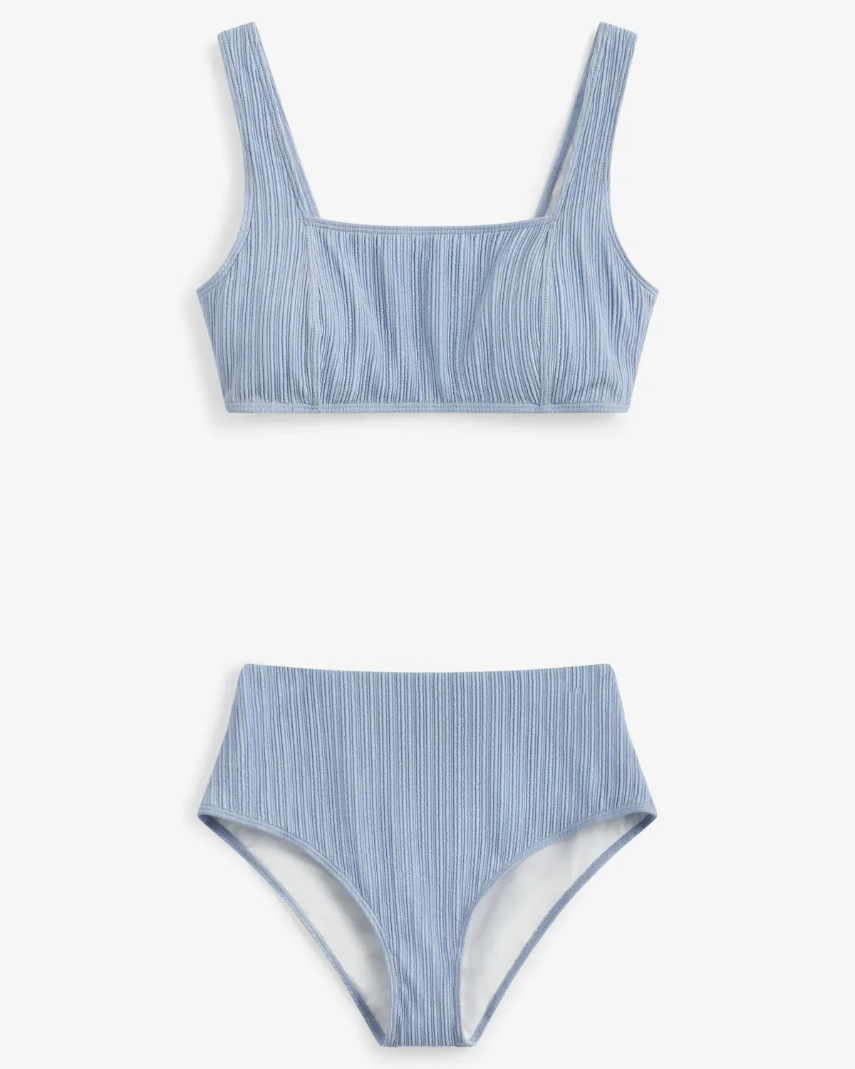 Đồ bơi 2 mảnh 2 dây lưng cao trơn. Bikini - 2