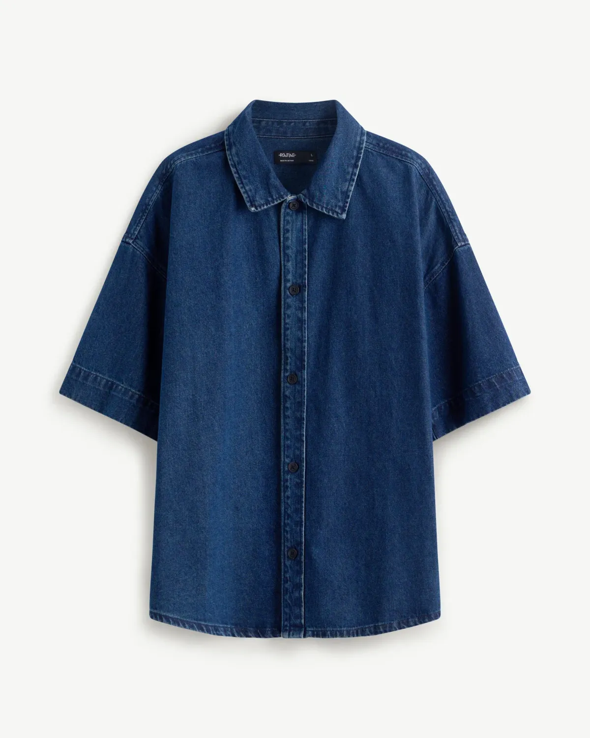 Áo sơ mi jean unisex denim form loose - 2