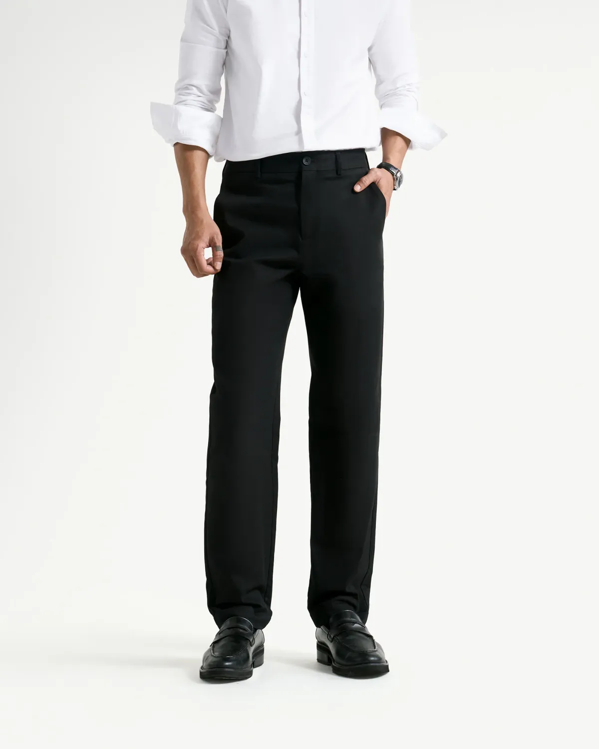 Quần dài nam đen form slim - 1