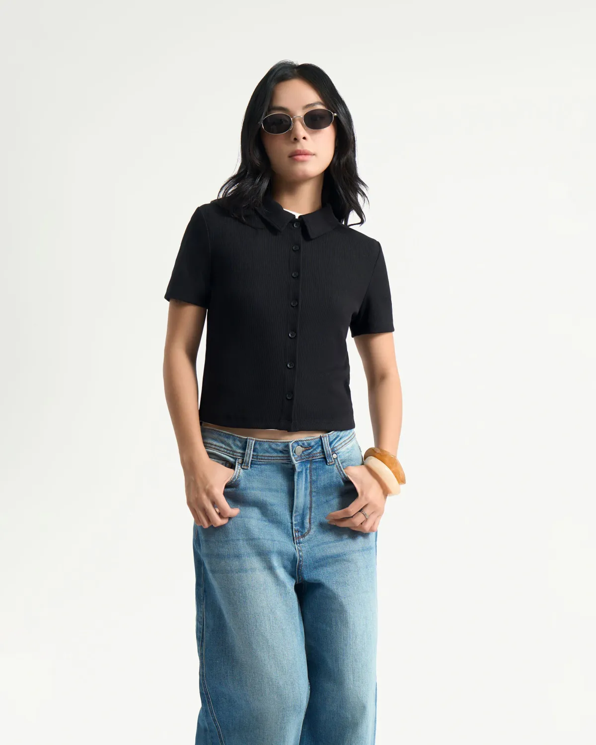 Áo polo Slimme cài cúc dài.Fitted - 1