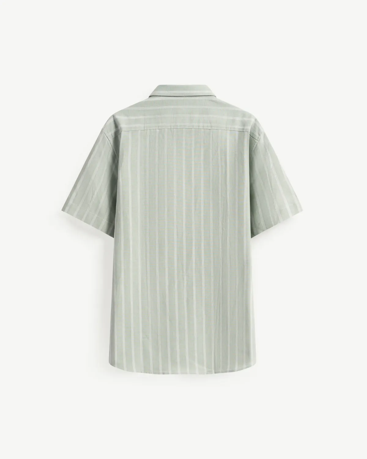 Áo sơ mi nam tay ngắn sọc dọc form fitted - 2