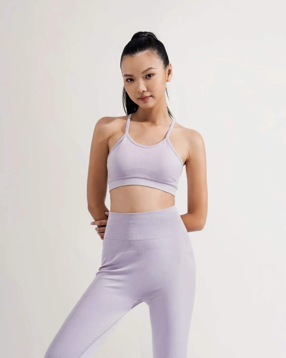 Áo bra nữ thể thao 2 dây co giãn form slim cropped - 1