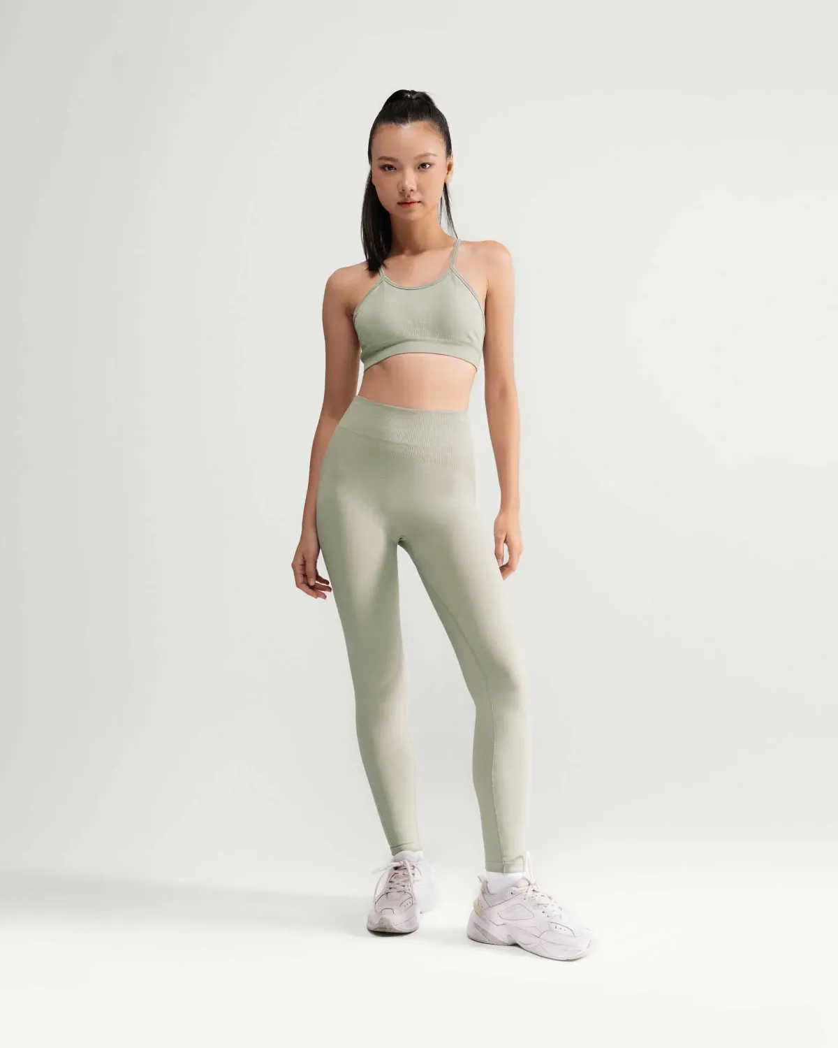 Quần legging thể thao nữ ống dài dệt kim. Slim - 2
