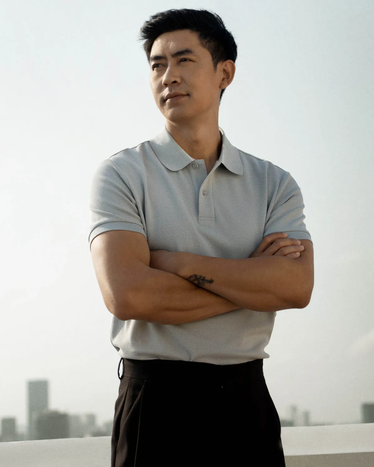 Áo polo nam tay ngắn premium viền cổ form fitted - 2