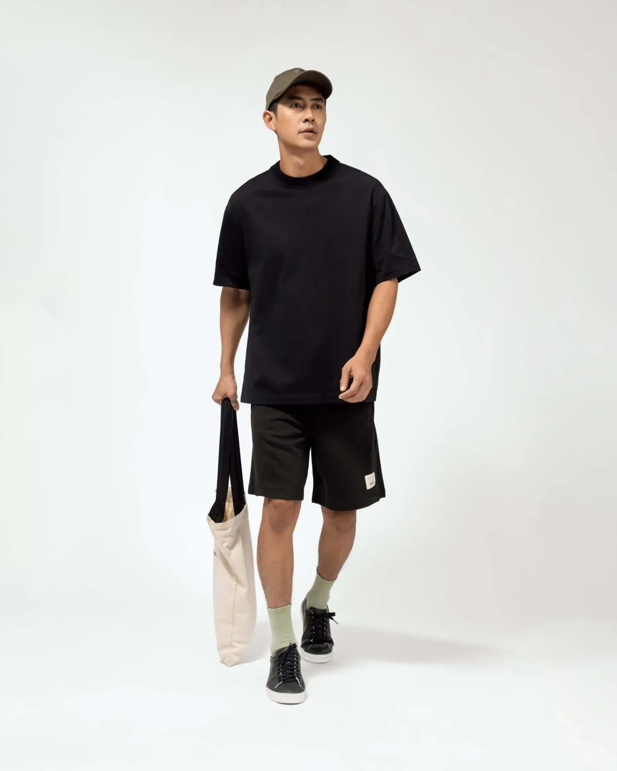 Áo thun nam tay ngắn coffee cổ tròn trơn form loos - 2