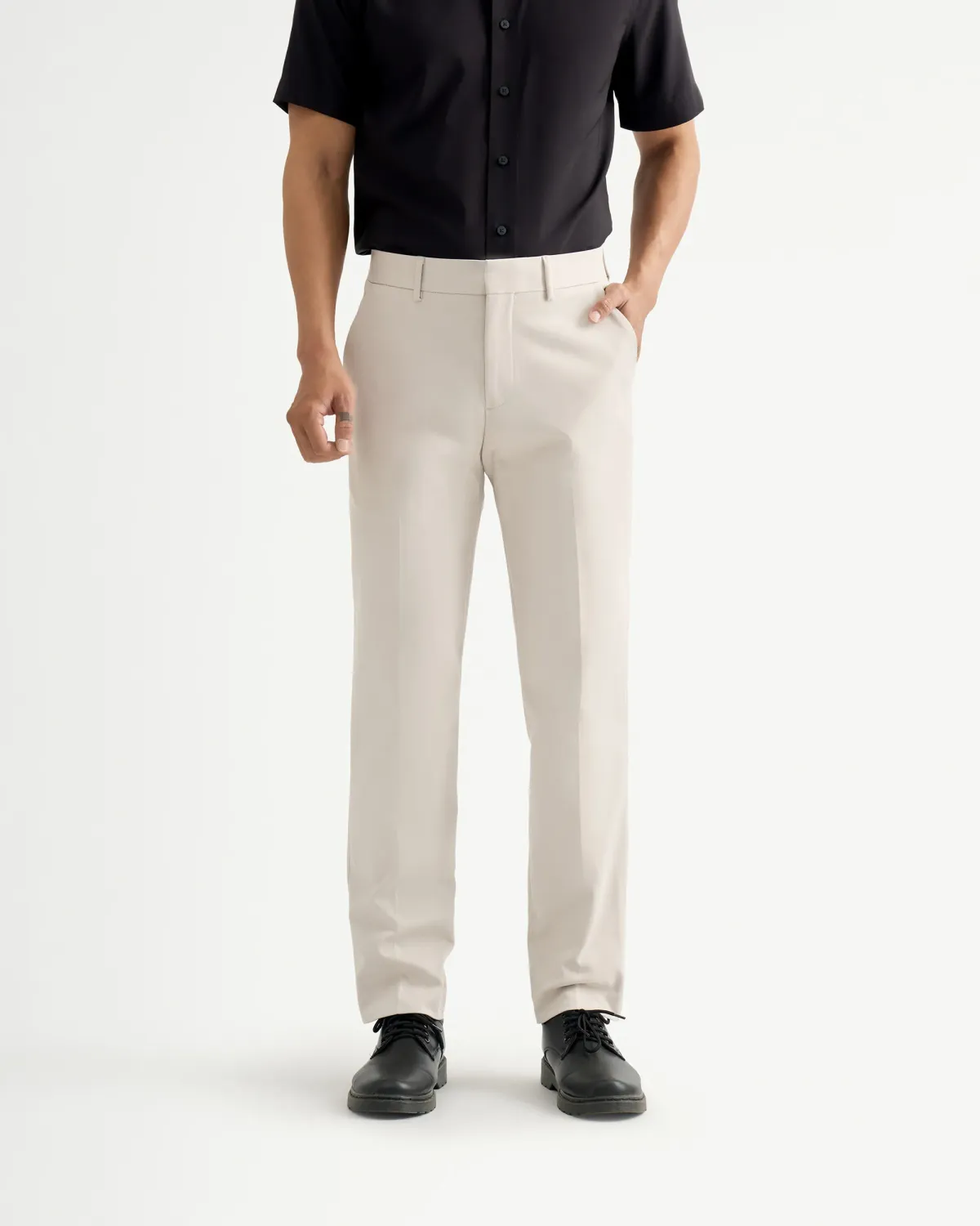 Quần tây nam ủi ly bền form nút ẩn. Slim Cropeed - 1