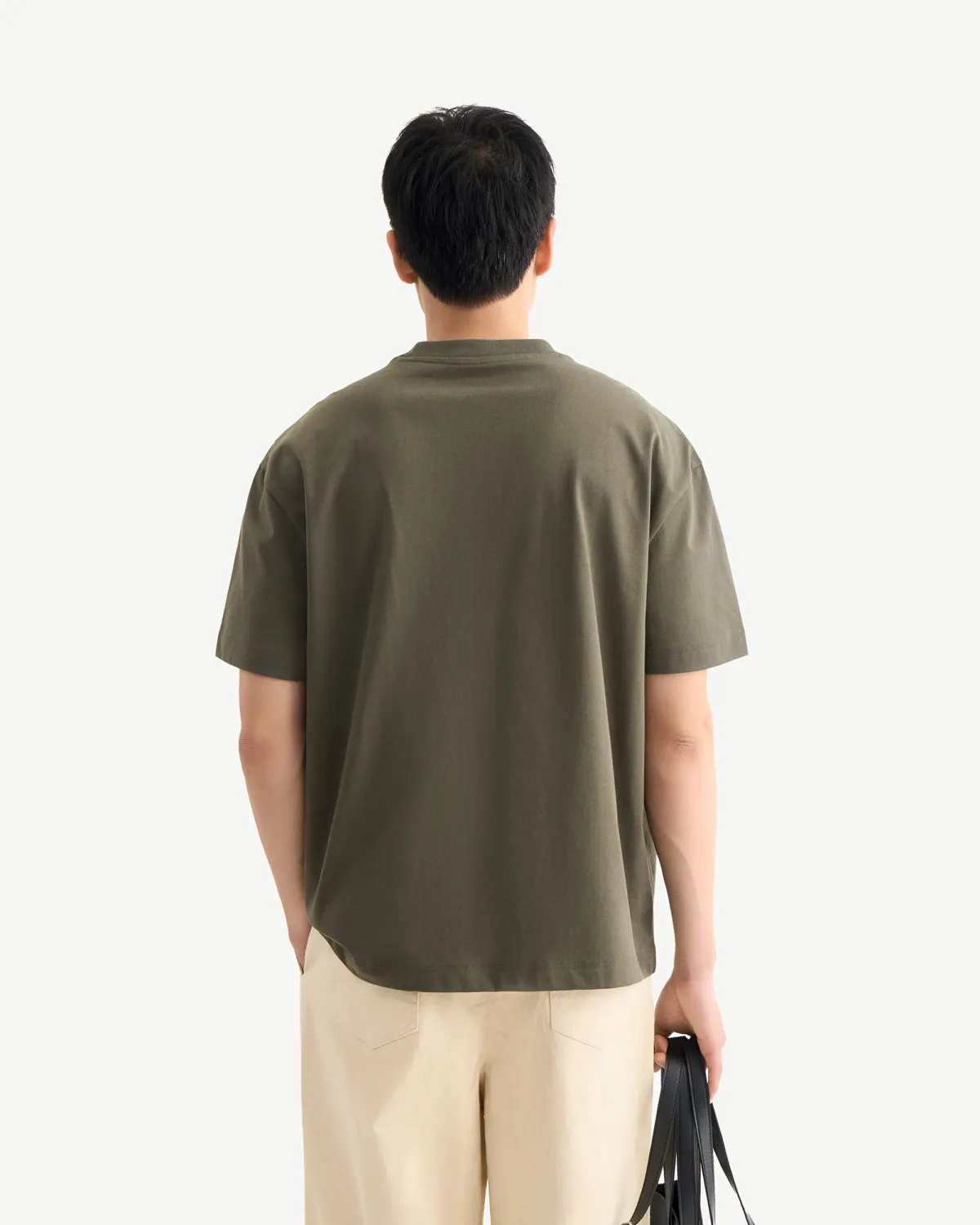 Áo Thun Nam Tay Ngắn Cotton Túi Đắp Form Boxy - 2