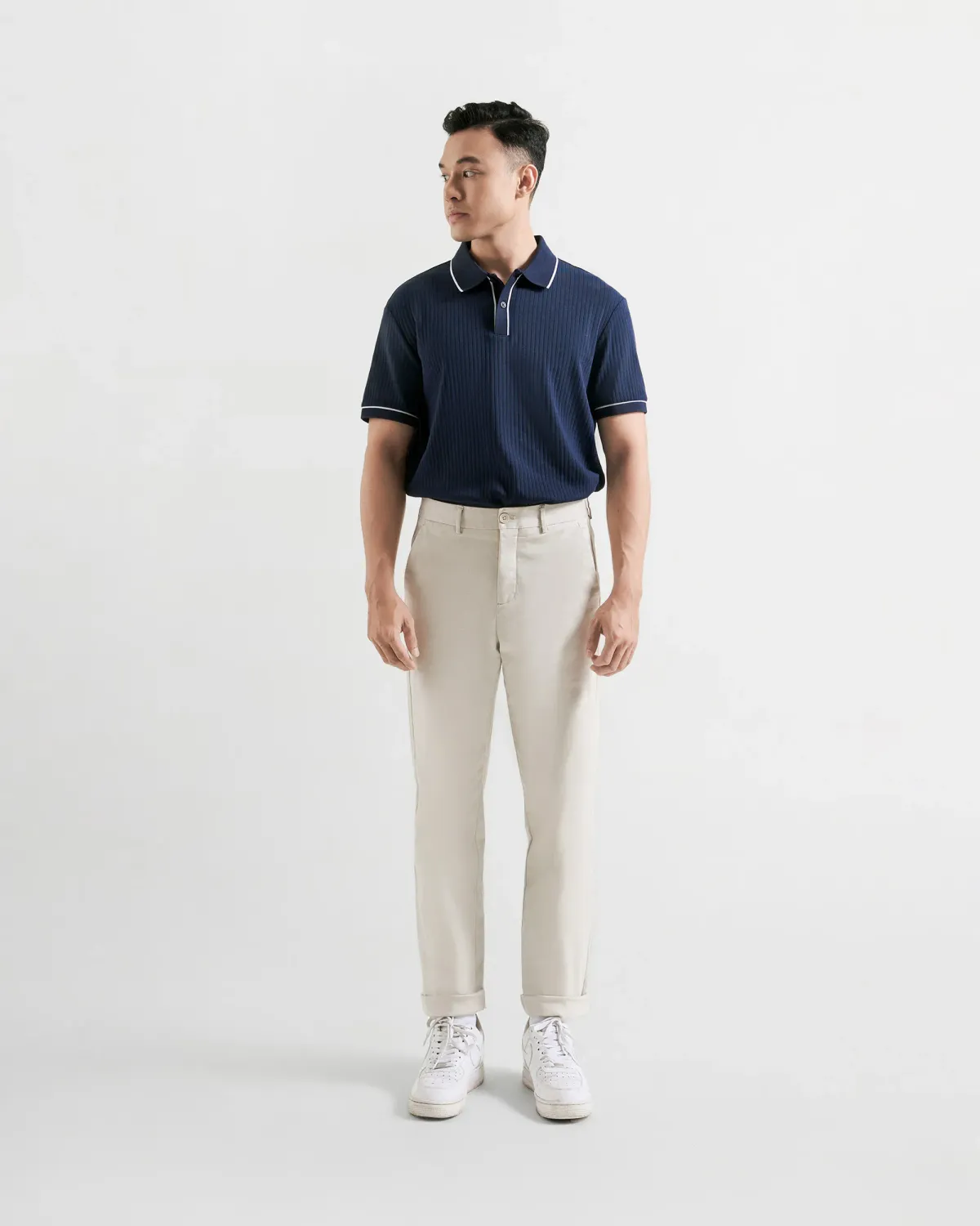 Áo polo nam ngắn tay vải texture form fitted - 2