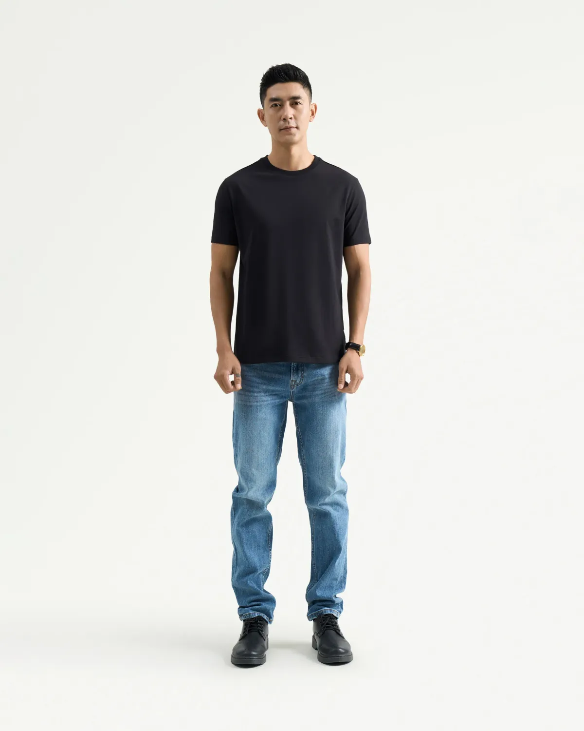 Áo thun giá tốt basic trơn tay ngắn. Fitted - 2
