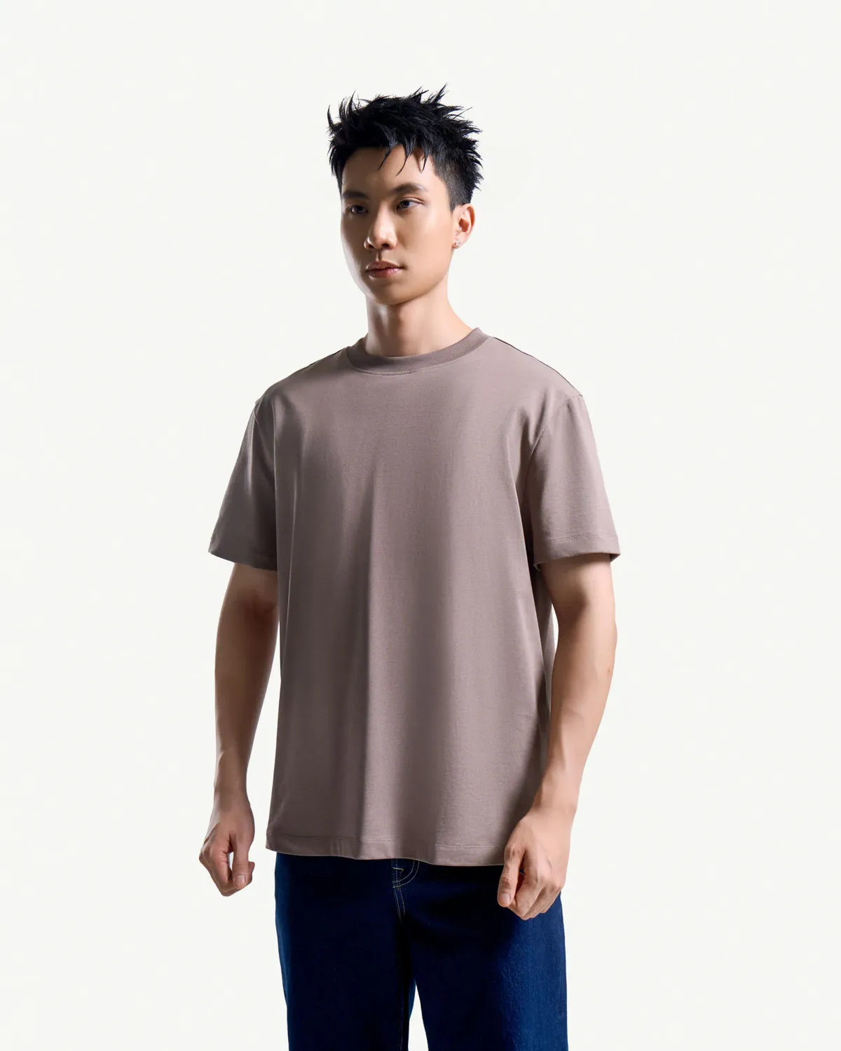 Áo thun nam tay ngắn cotton form regular cổ tròn - 1