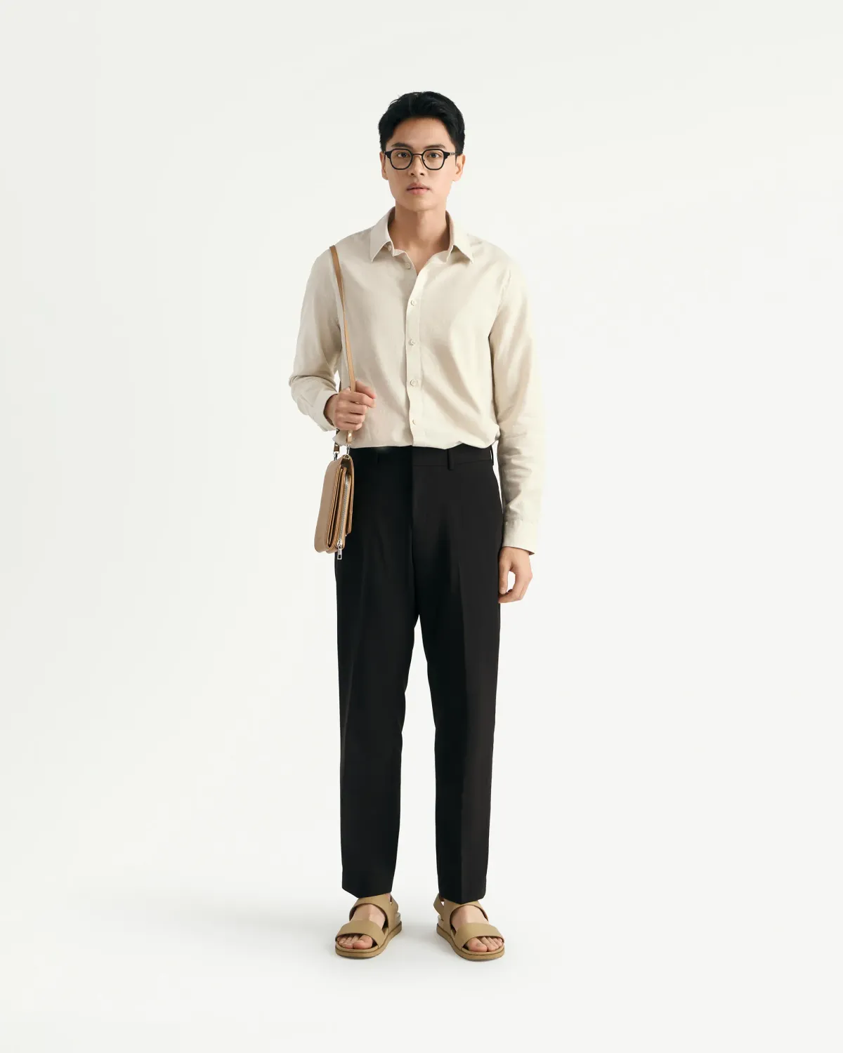 Quần tây nam basic nút ẩn co giãn nhẹ. Slim - 2