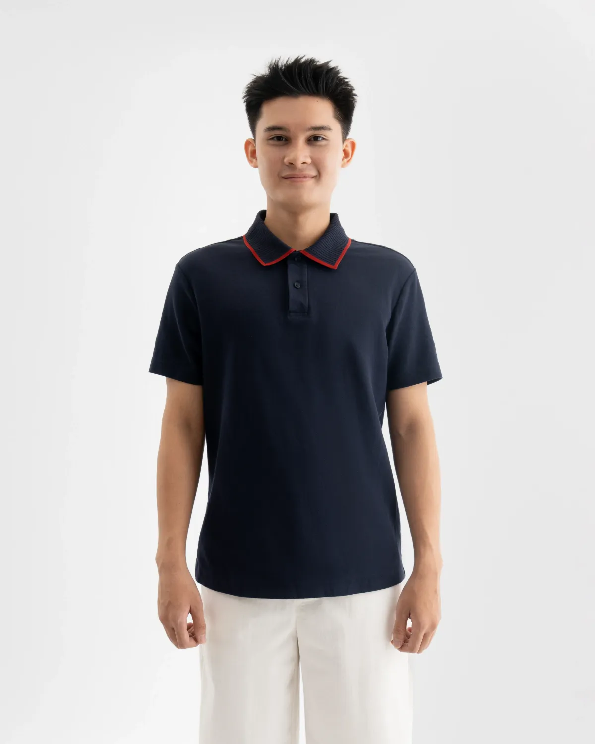 Áo polo nam ngắn tay S.cafe phối cổ form fitted - 1