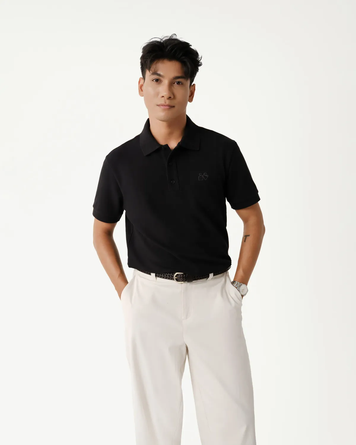 Áo polo tay ngắn nam S.Café gắn icon.Fitted - 2