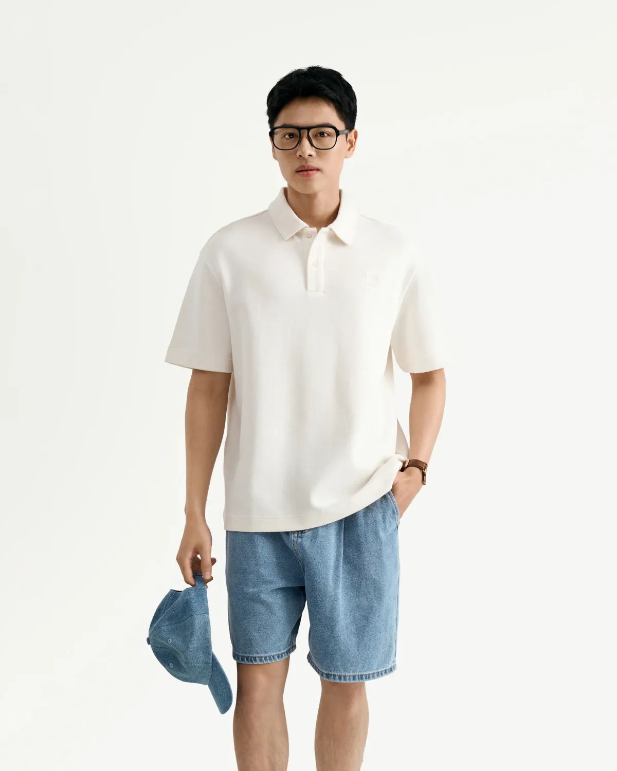 Áo polo nam tay ngắn miếng patch ngực - 1