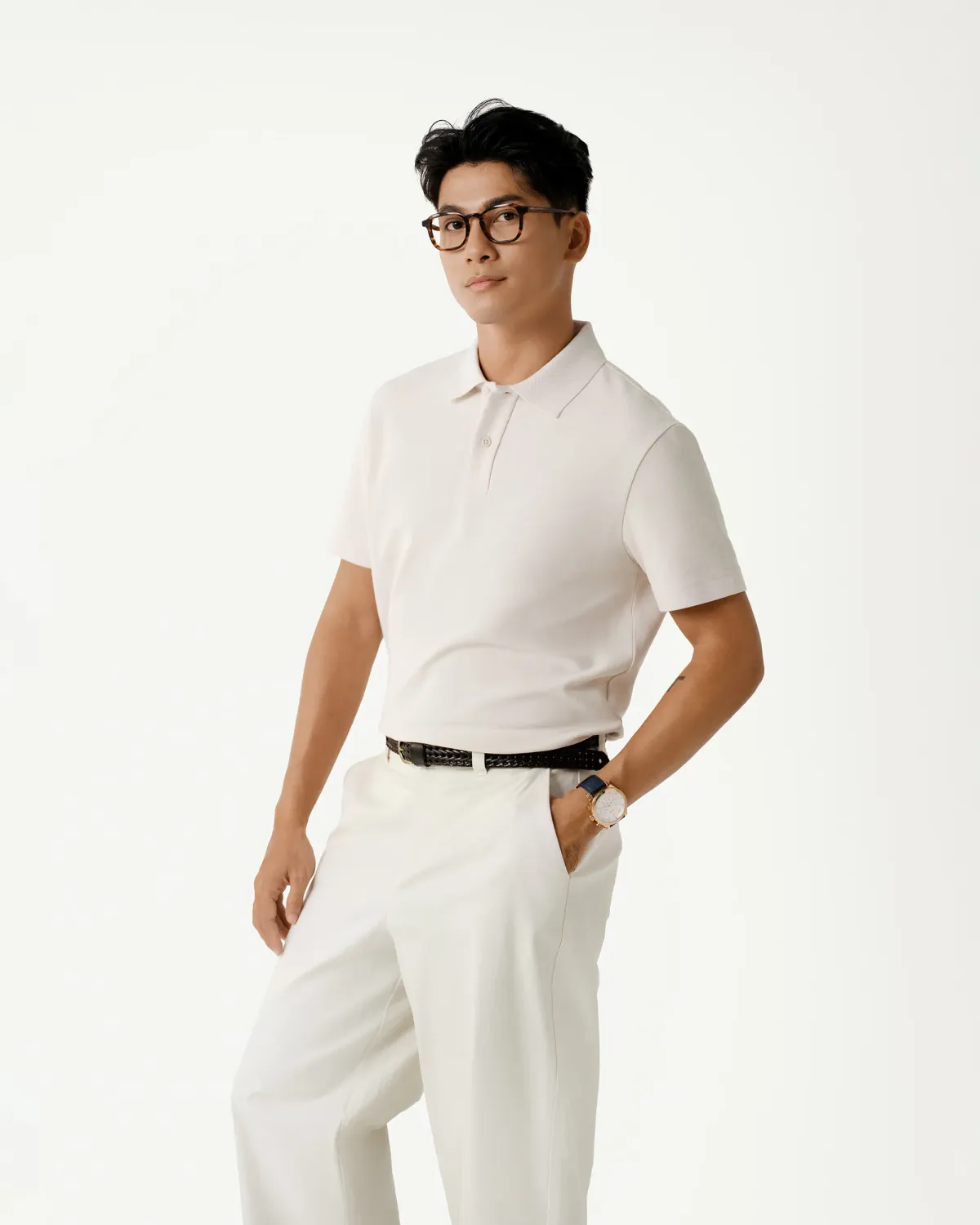Áo polo nam ngắn tay S.cafe bo cổ gân form fitted - 1