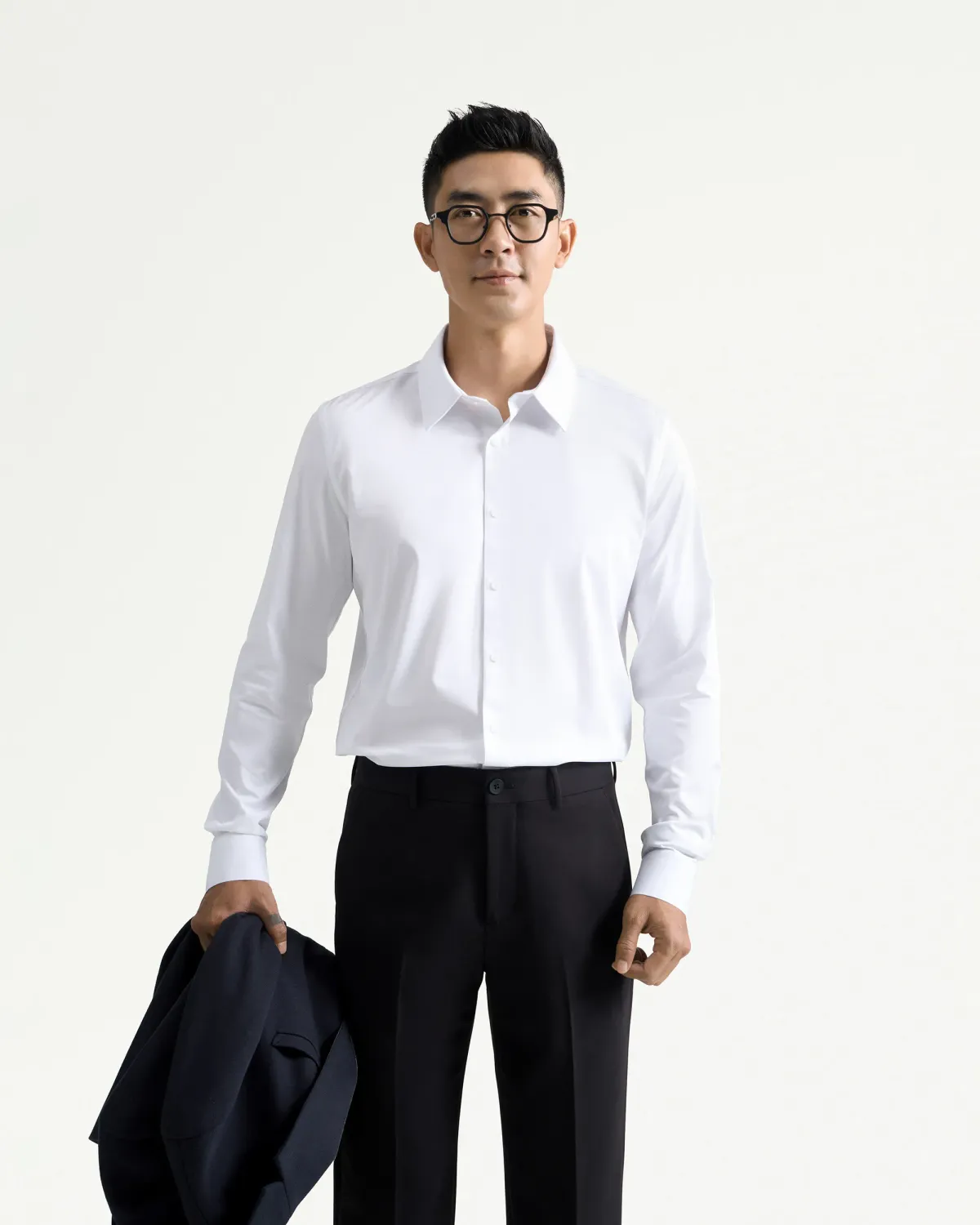 Áo sơ mi nam dài tay Bamboo form fitted Easy Care - 1