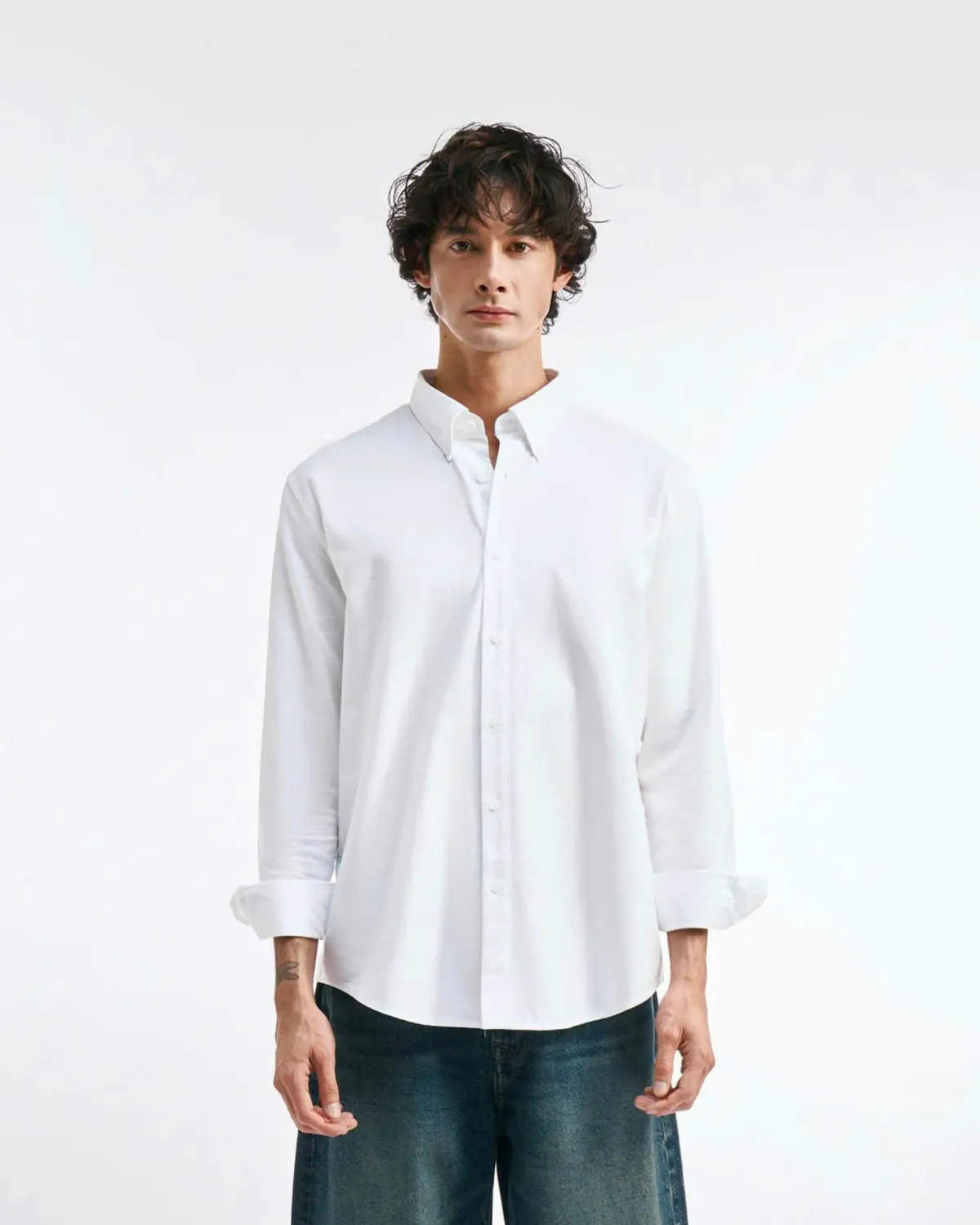 Áo Sơ Mi Nam Smart shirt Tay Dài Cổ Gài Nút.Fitted - 1