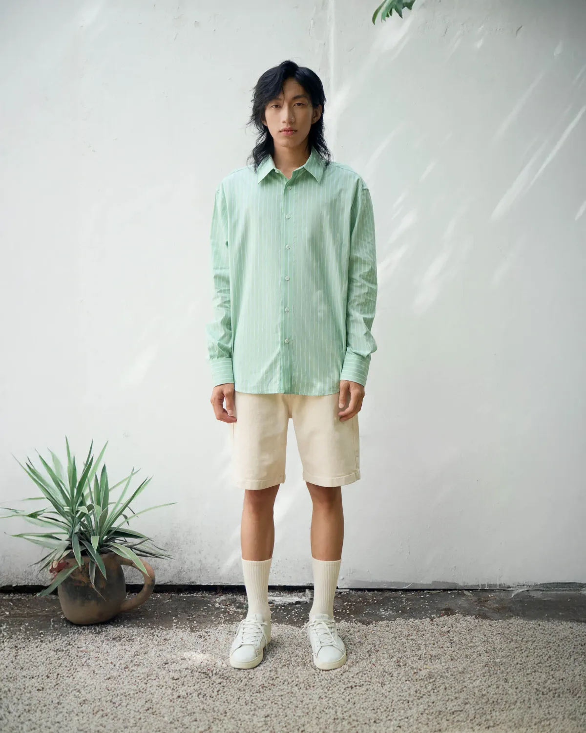 Áo sơ mi tay dài nam kẻ sọc.Loose - 2