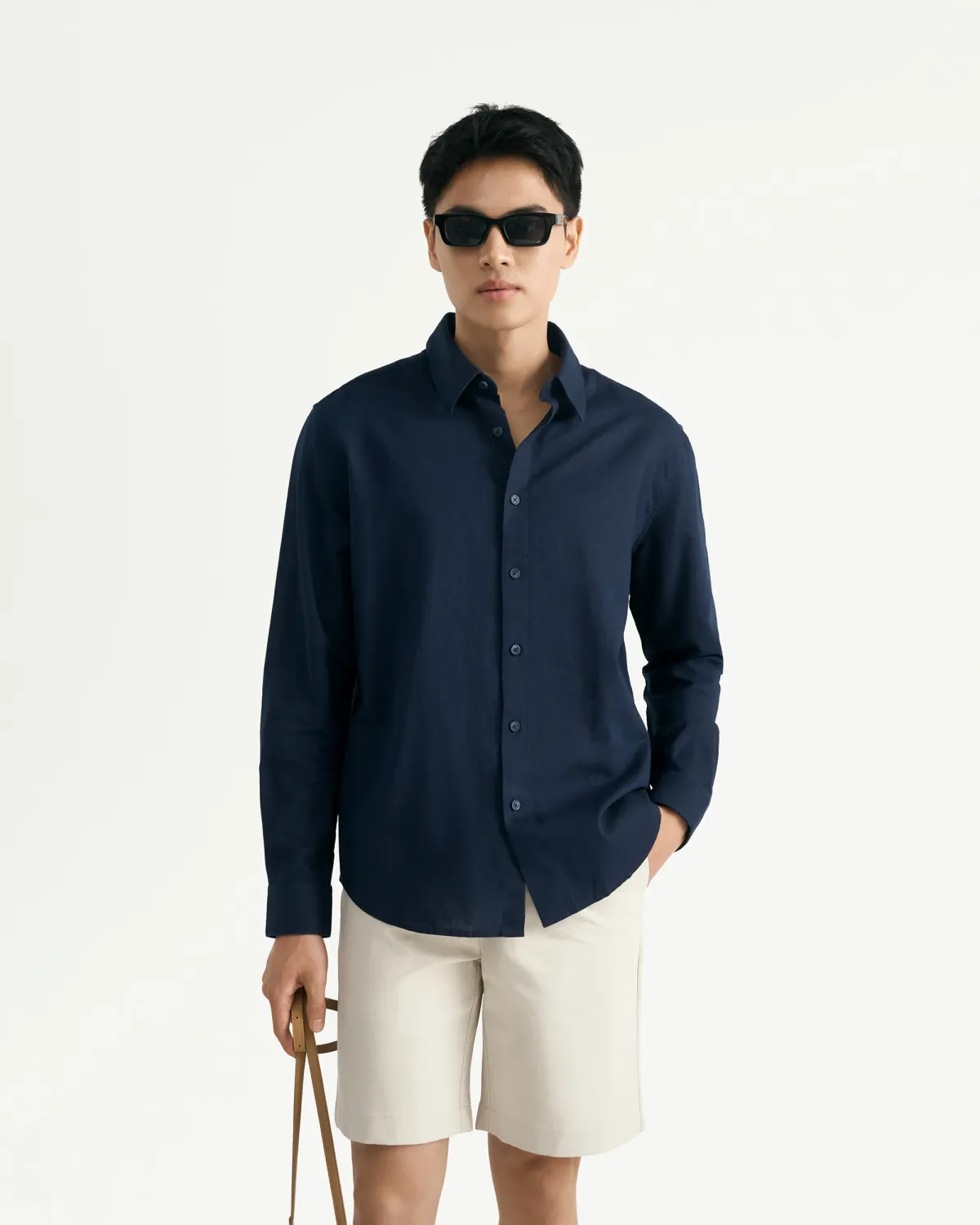 Áo sơ mi tay dài nam linen cotton.Regular - 1