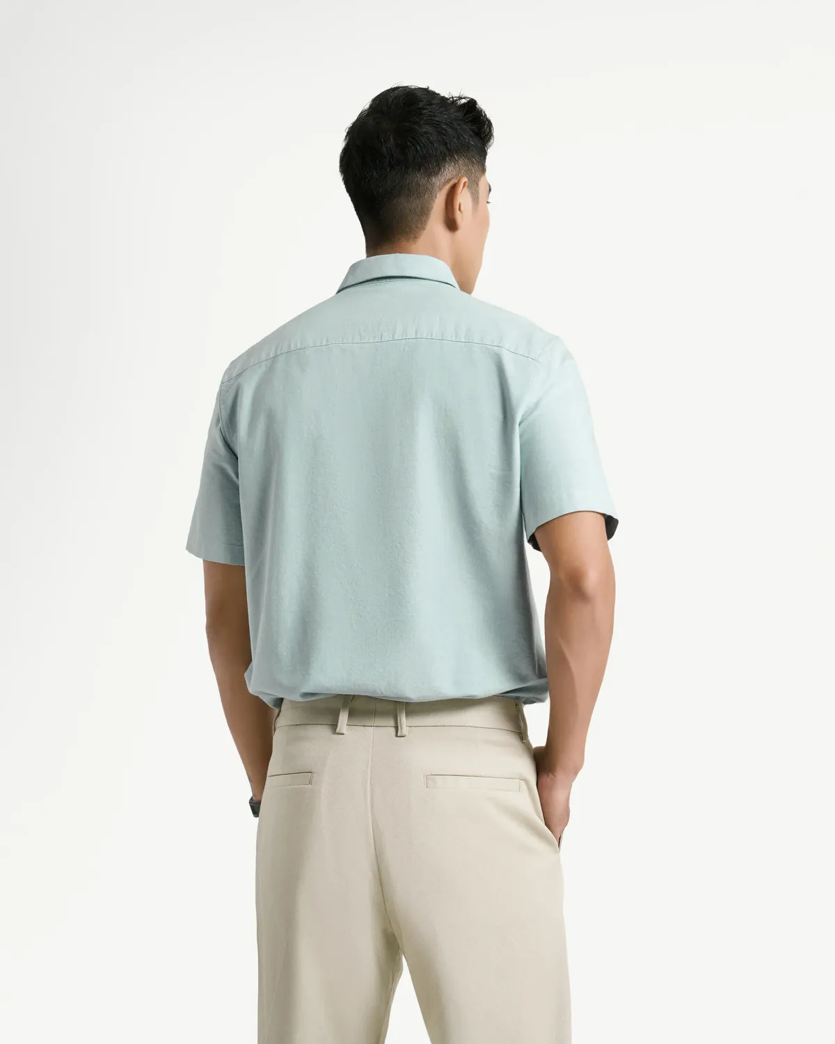 Áo Sơ Mi Nam Smart shirt Tay Ngắn Cổ Gài Nút - 2