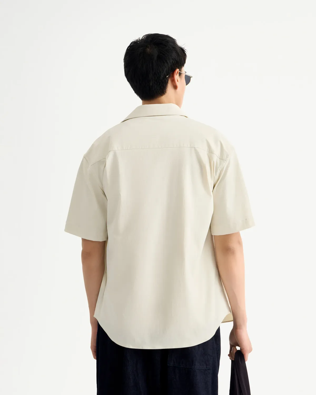 Áo sơ mi nam tay ngắn vải nylon form loose - 2