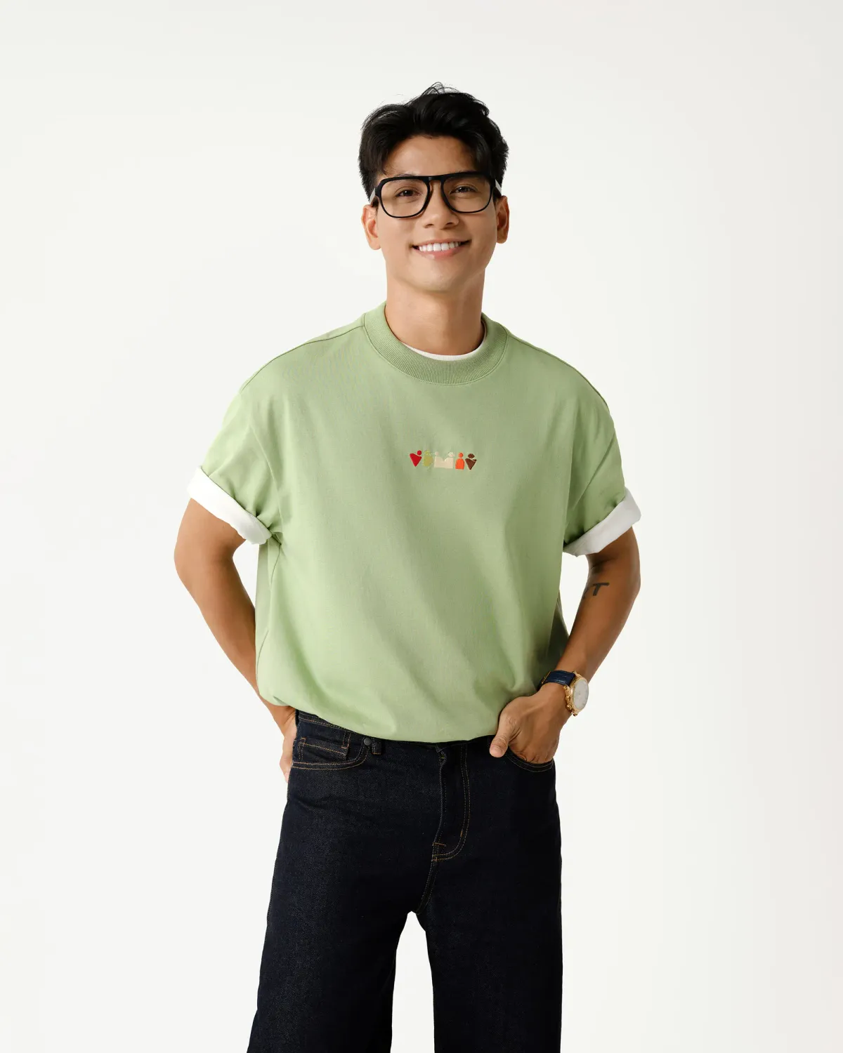 Áo thun tay ngắn unisex S.cafe thêu form boxy - 1