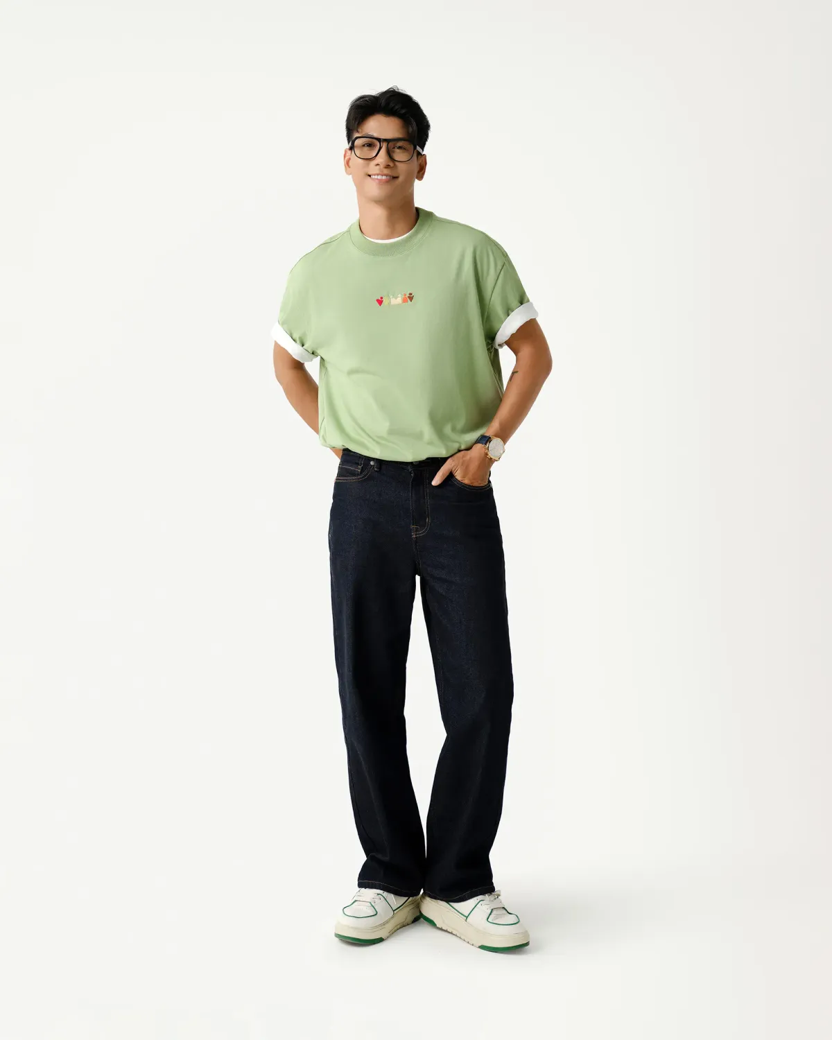 Áo thun tay ngắn unisex S.cafe thêu form boxy - 2