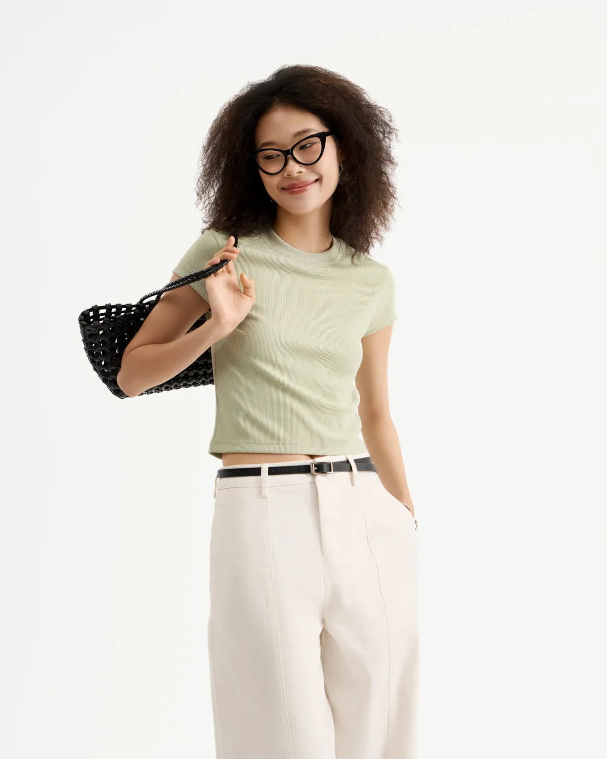 Áo thun Slimme cổ tròn tay hến.Fitted - 1