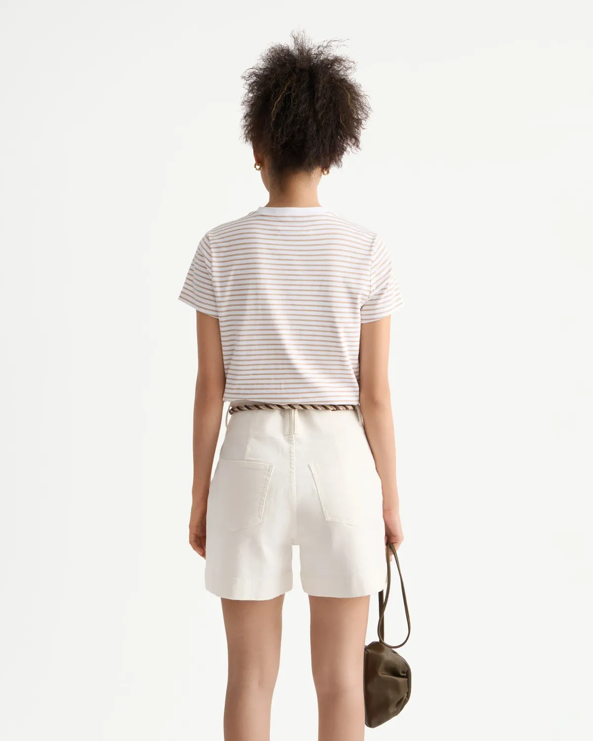 Áo Thun Nữ Tay Ngắn Cotton Sọc Ngang Form Fitted - 2