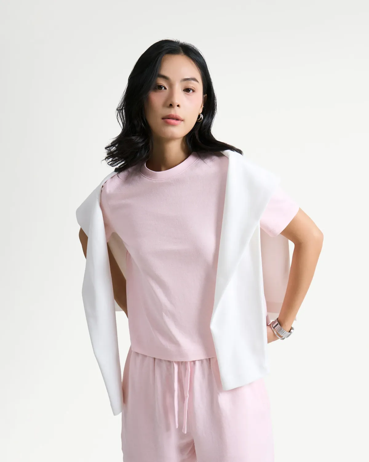 Áo thun cotton nữ basic. Regular - 1