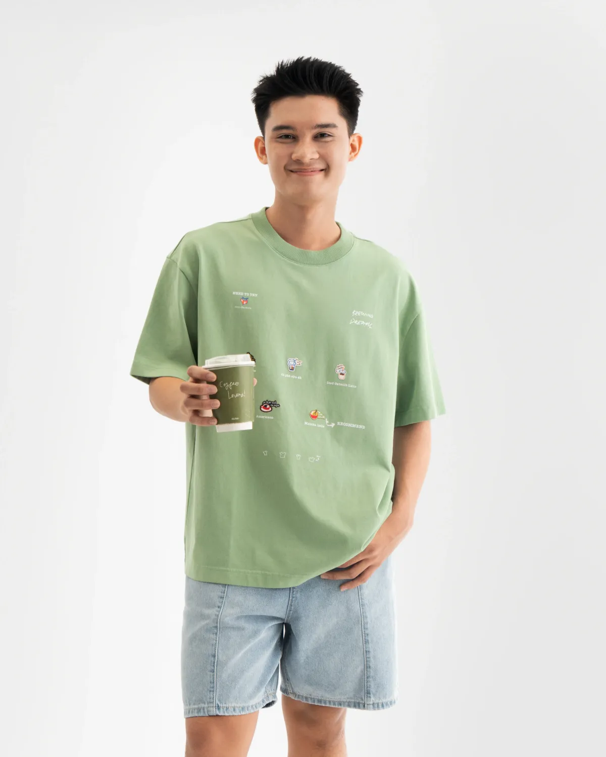 Áo thun tay ngắn unisex Scafe in hình form boxy - 1
