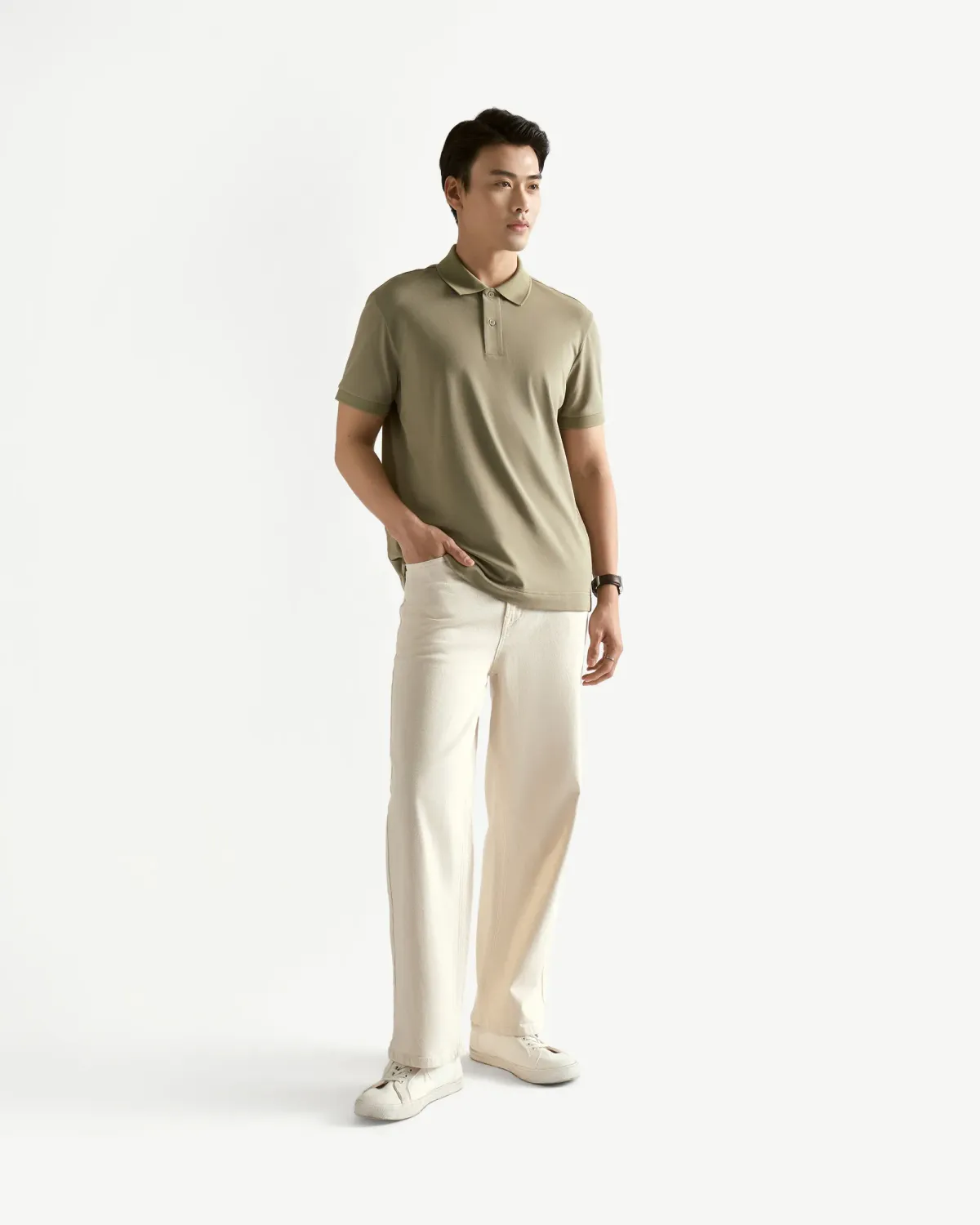 Áo polo trơn làm mát tay ngắn. Fitted - 2