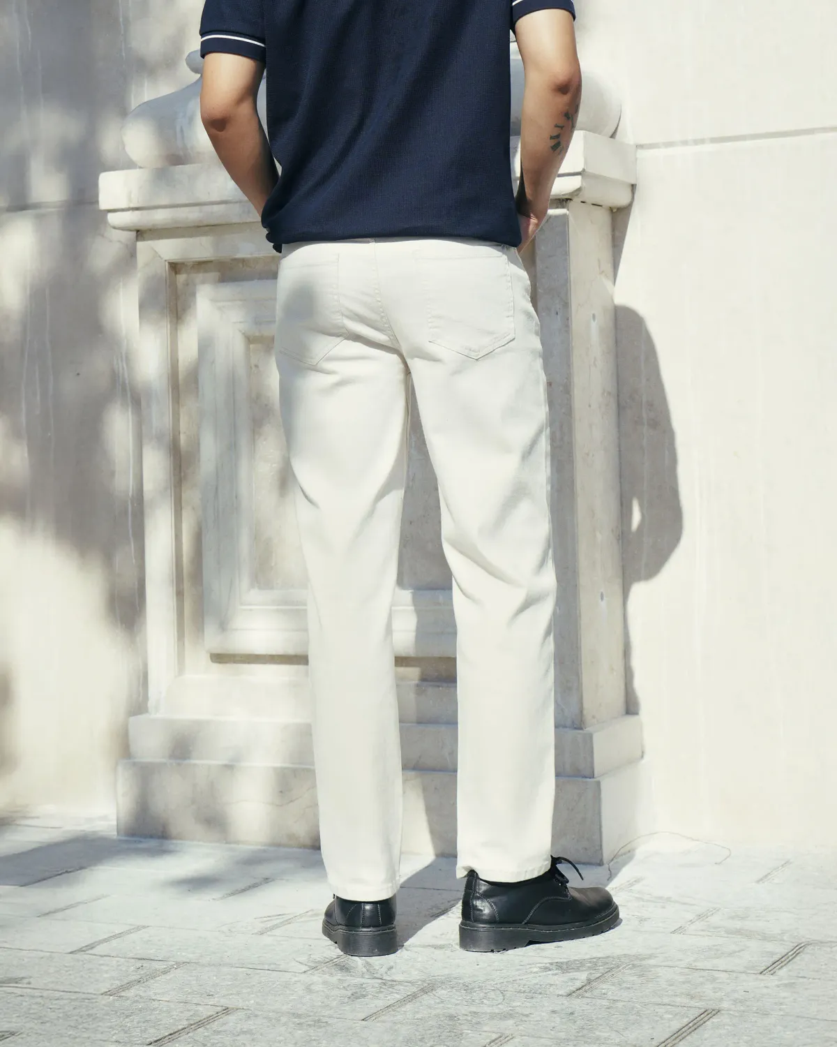 Quần denim nam thêu nhỏ. Tapered - 2