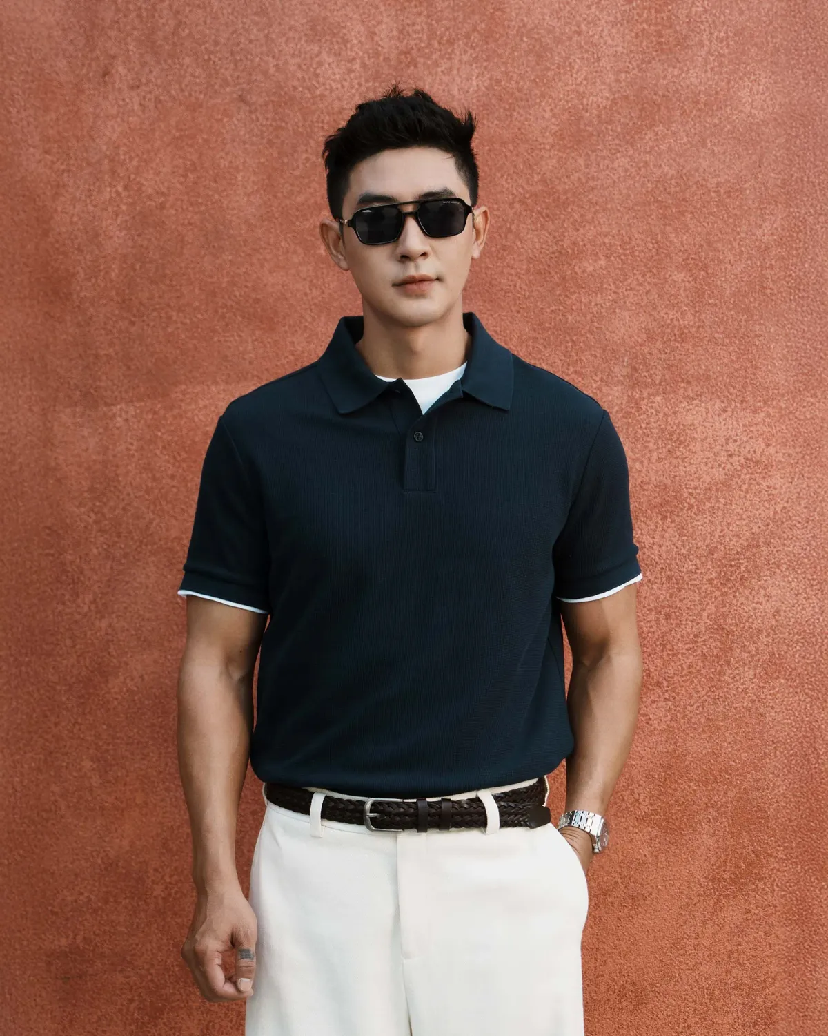 Áo Polo Nam Tay Ngắn Cotton Hạn Chế Nhăn Fitted - 1