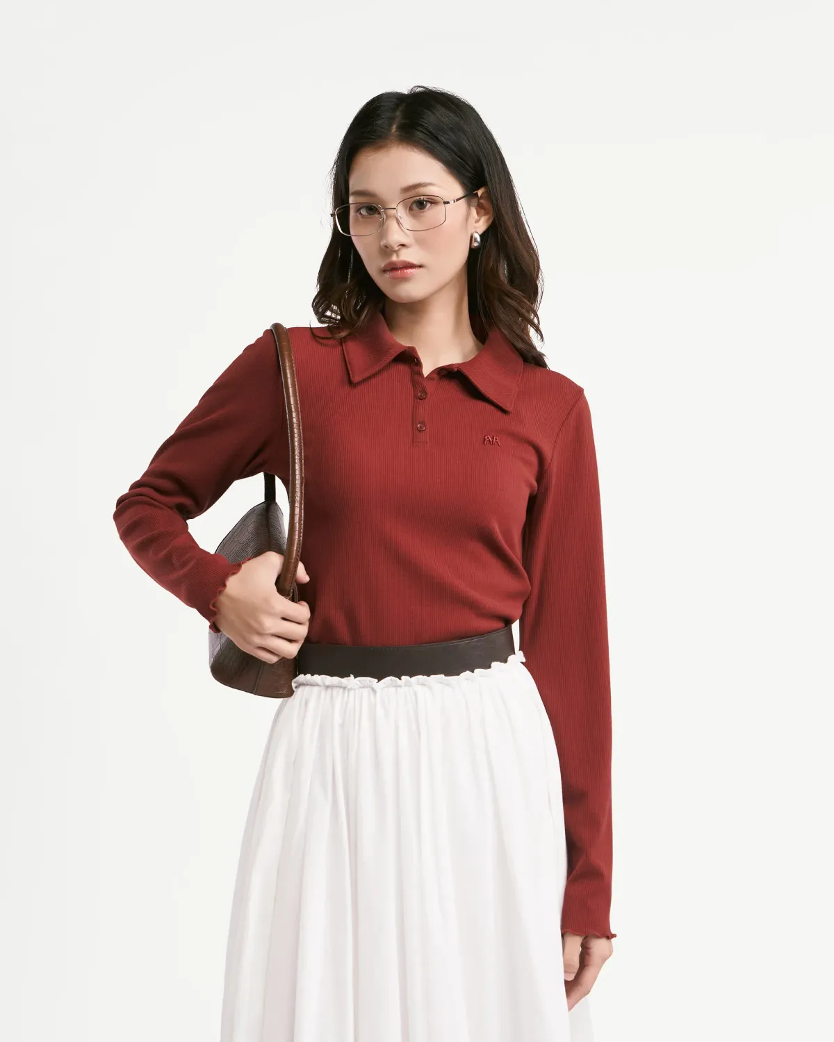 Áo Polo Slimme Tay Dài Thêu Logo Form Fitted - 1