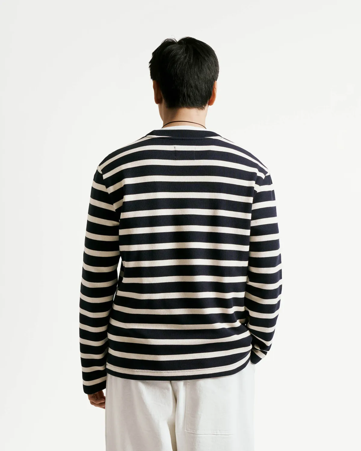 Áo Thun Nam Tay Dài Cotton Sọc Ngang Form Fitted - 2