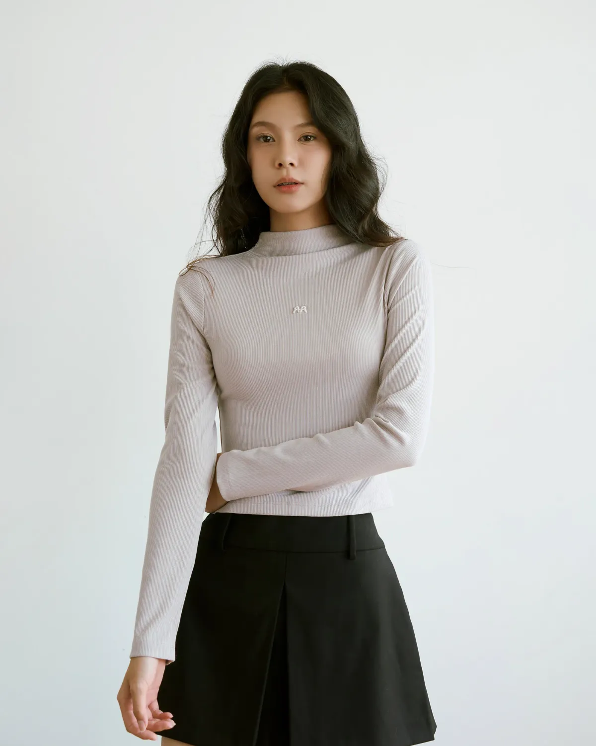 Áo thun Slimme cổ cao thêu logo.Fitted - 1