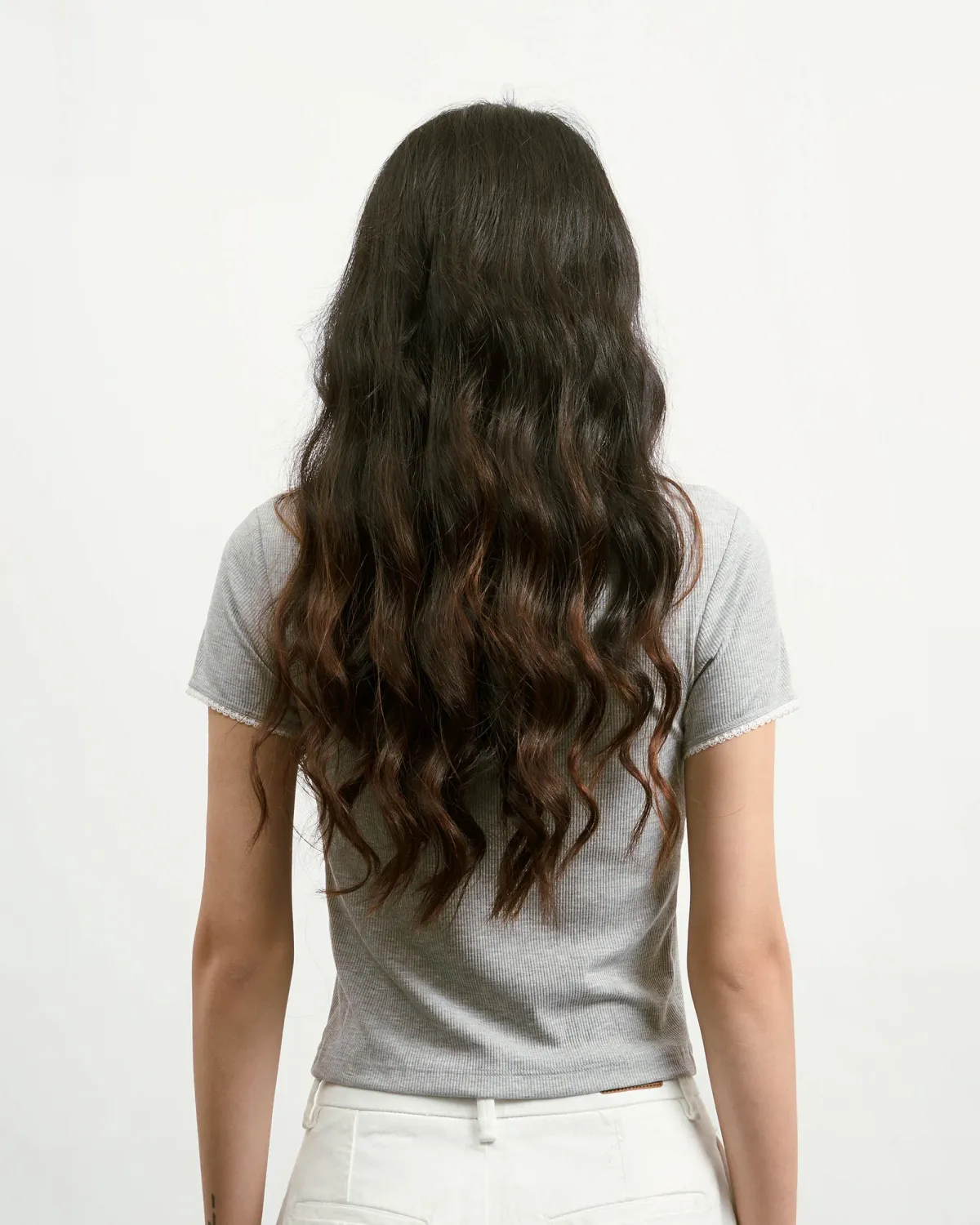 Áo Thun Slimme Cổ Tròn Phối Ren Form Fitted - 2