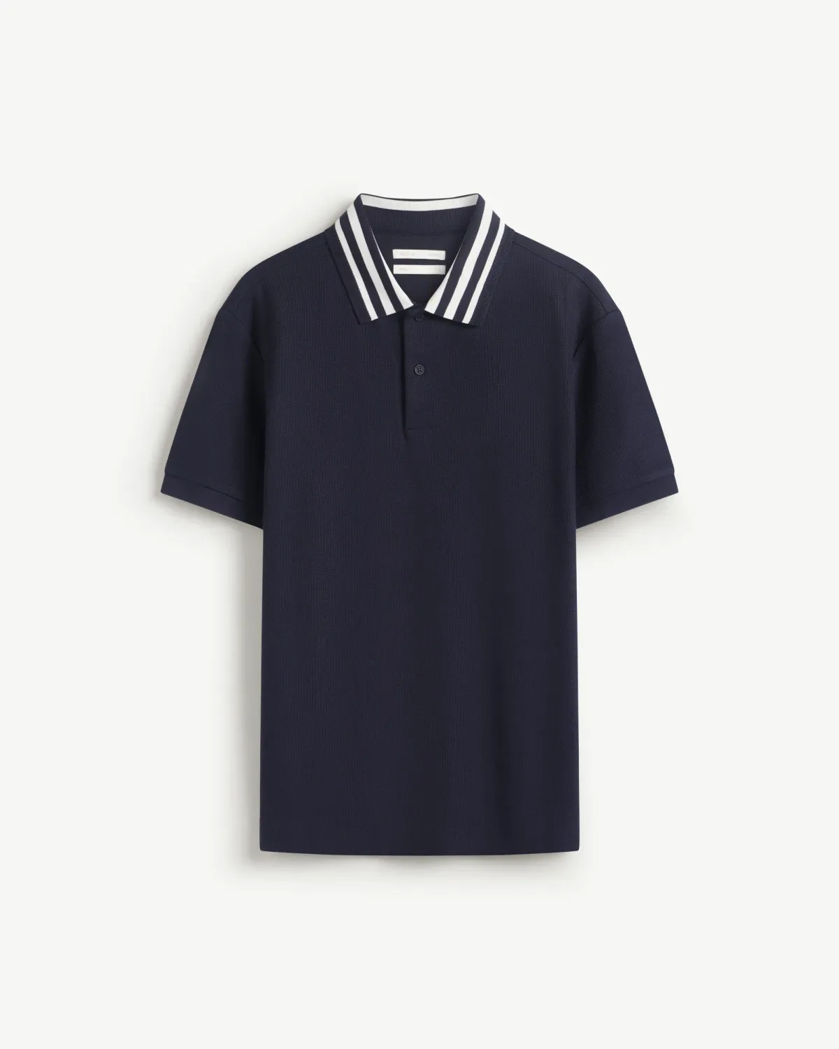 Áo polo tay ngắn nam phối bo cổ.Fitted - 1