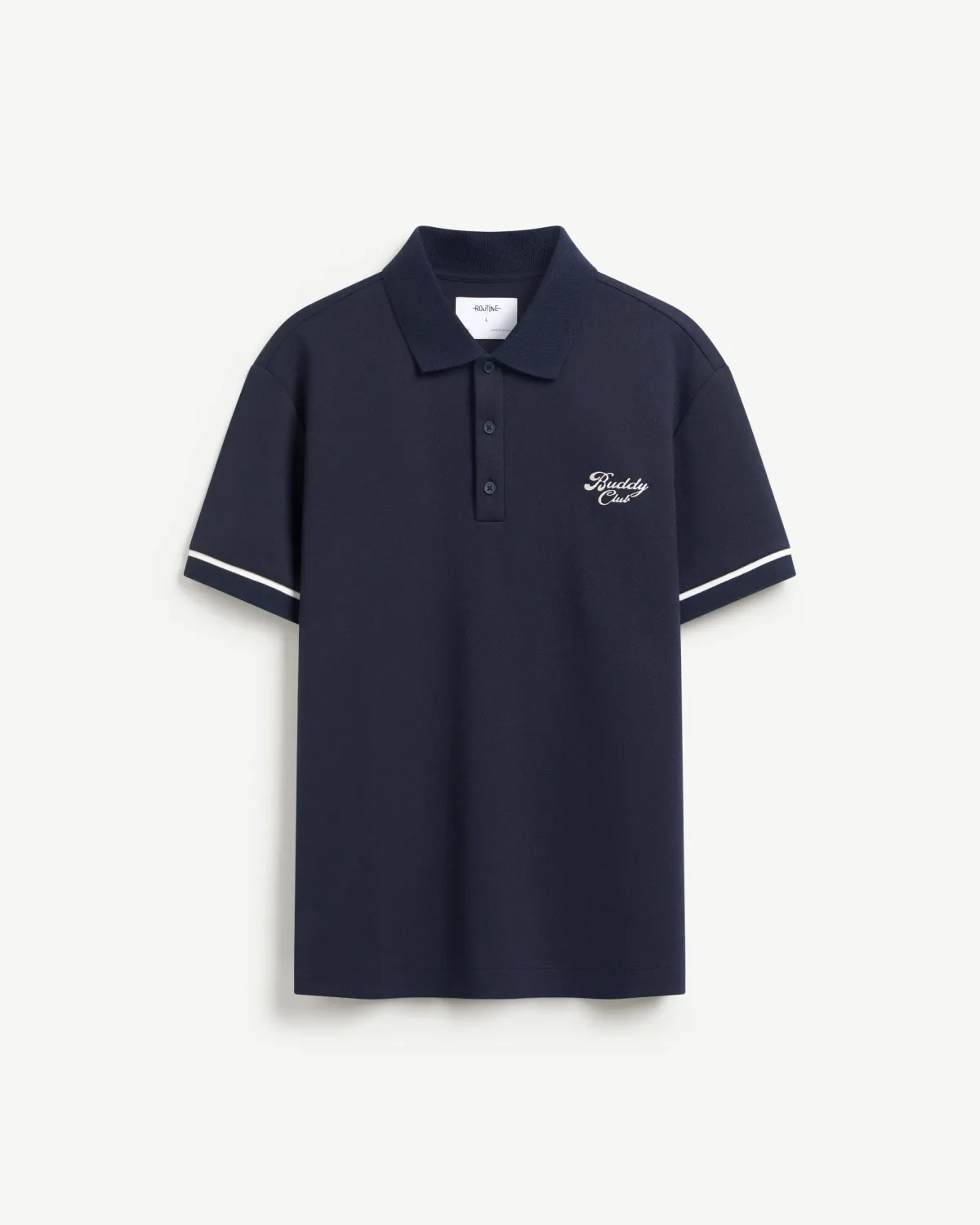Áo polo tay ngắn nam phối bo tay thêu ngực.Fitted - 1