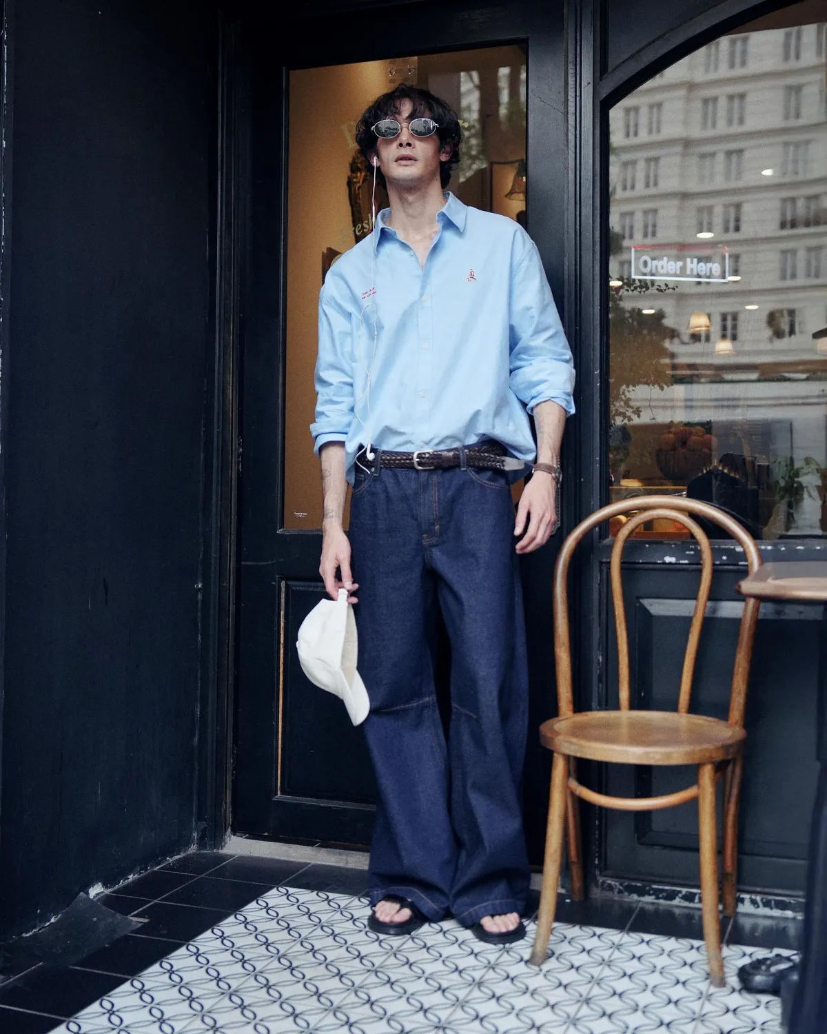 Áo sơ mi tay dài nam oxford patch ngực. Boxy - 2
