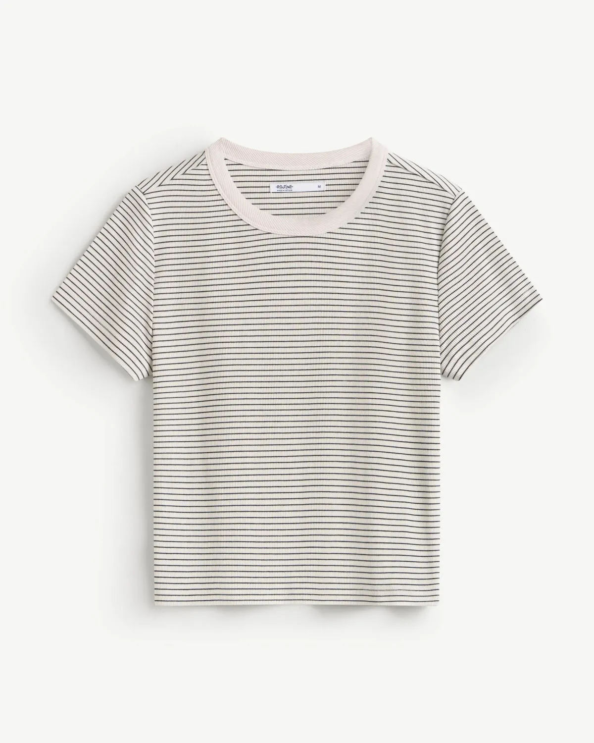 Áo thun tay ngắn nữ kẻ sọc.Fitted - 2
