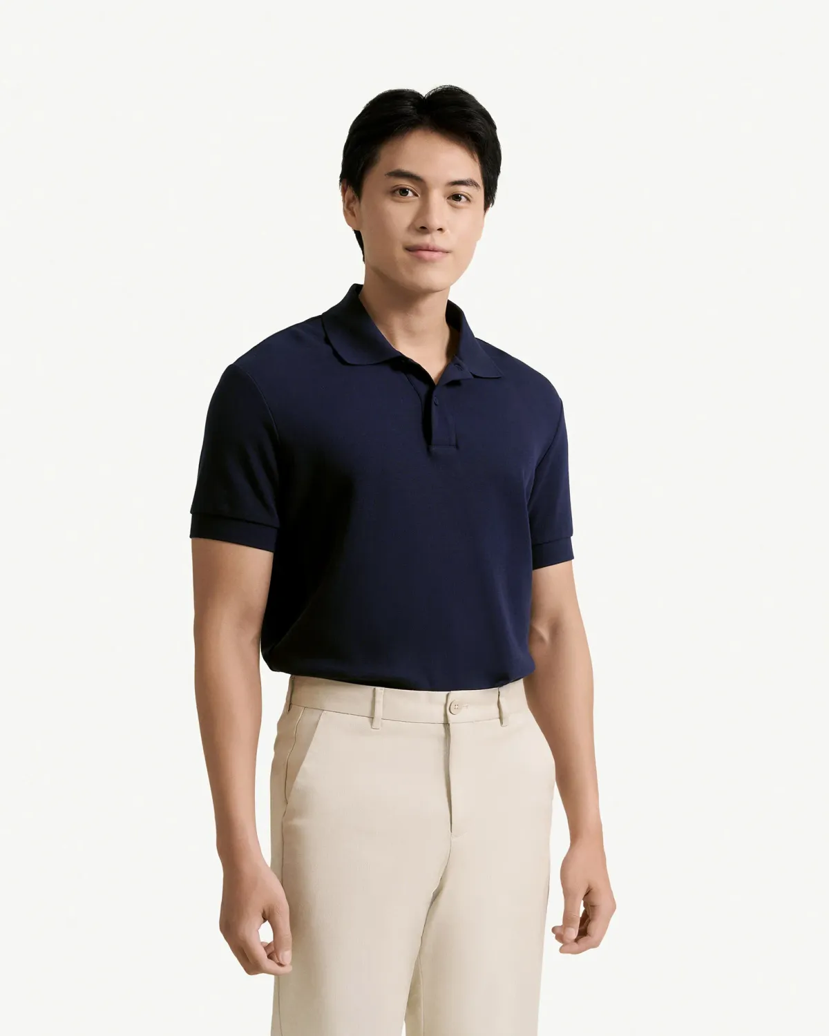 Áo polo nam ngắn tay vải cafe form fitted - 1