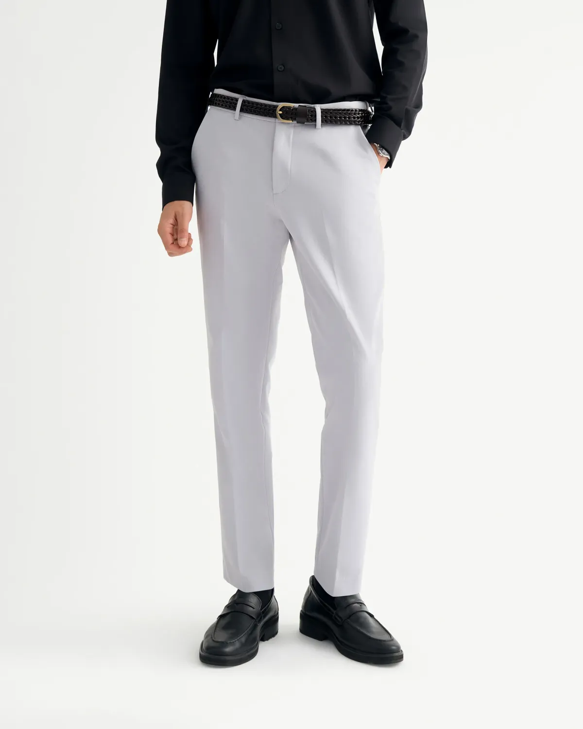 Quần Tây Nam Dài Cotton Lưng Chun Ẩn Form Slim - 1