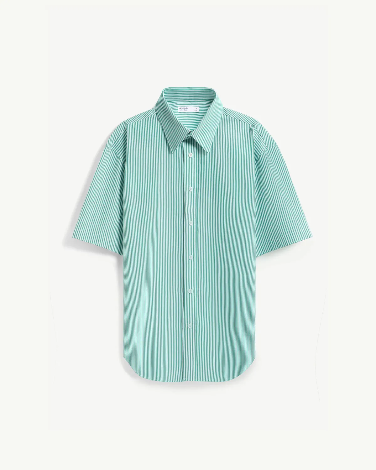 Áo sơ mi nam kẻ sọc tay ngắn cotton loose - 1